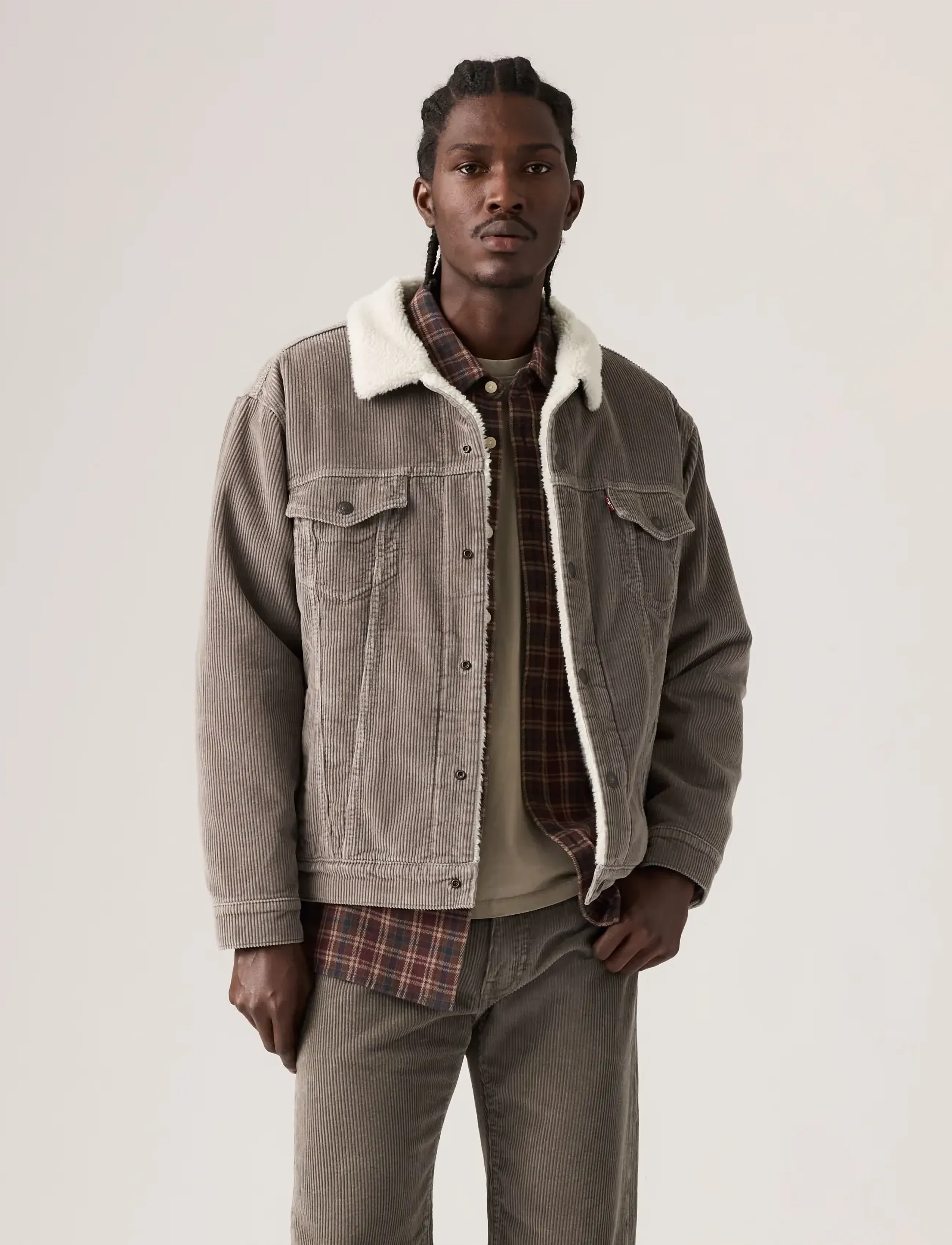 LEVIS ® Relaxed Fit Sherpa Trkr Smokey jackor herr – bild 2