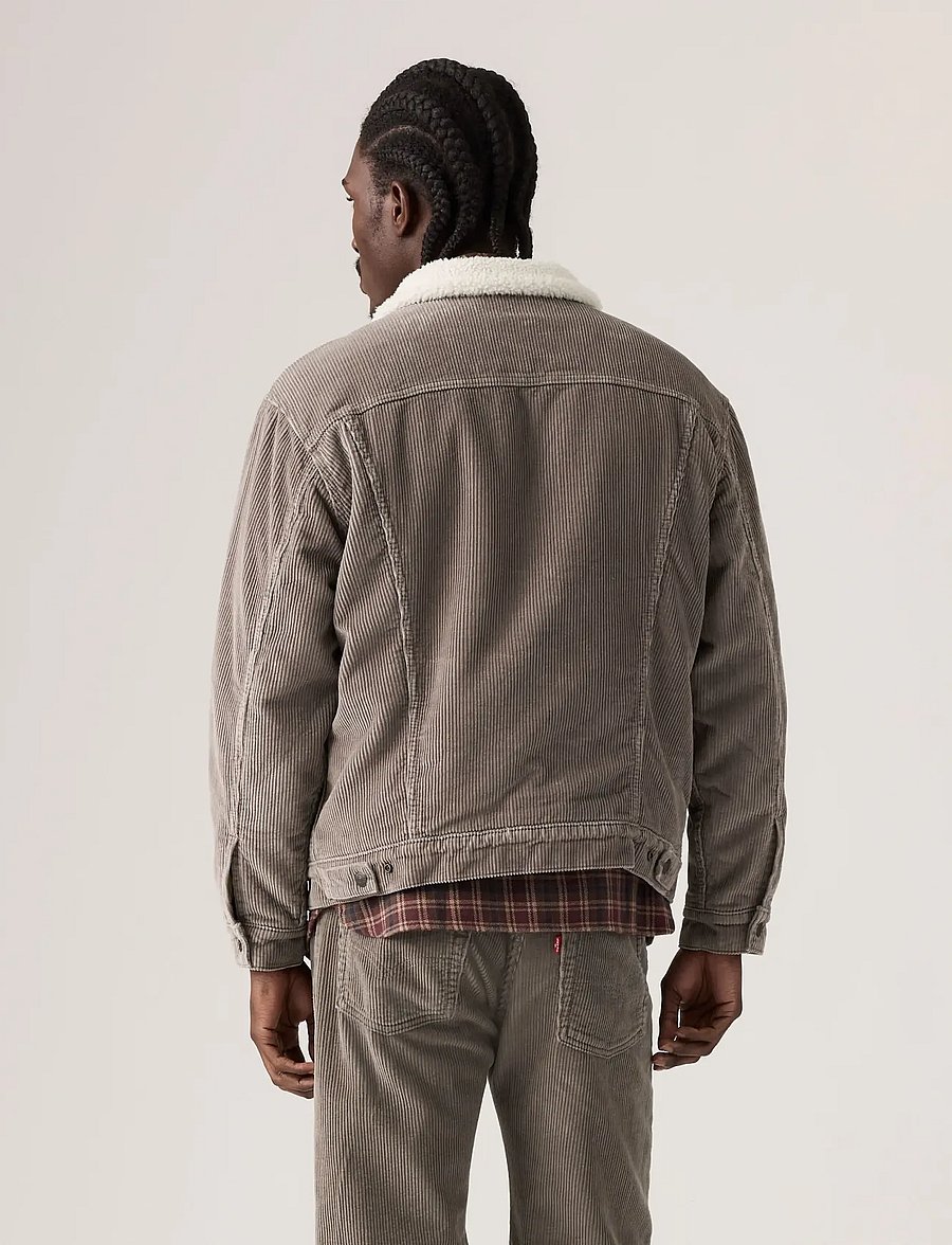 Levi's® - RELAXED FIT SHERPA TRKR SMOKEY - forede denimjakker - neutrals - 4