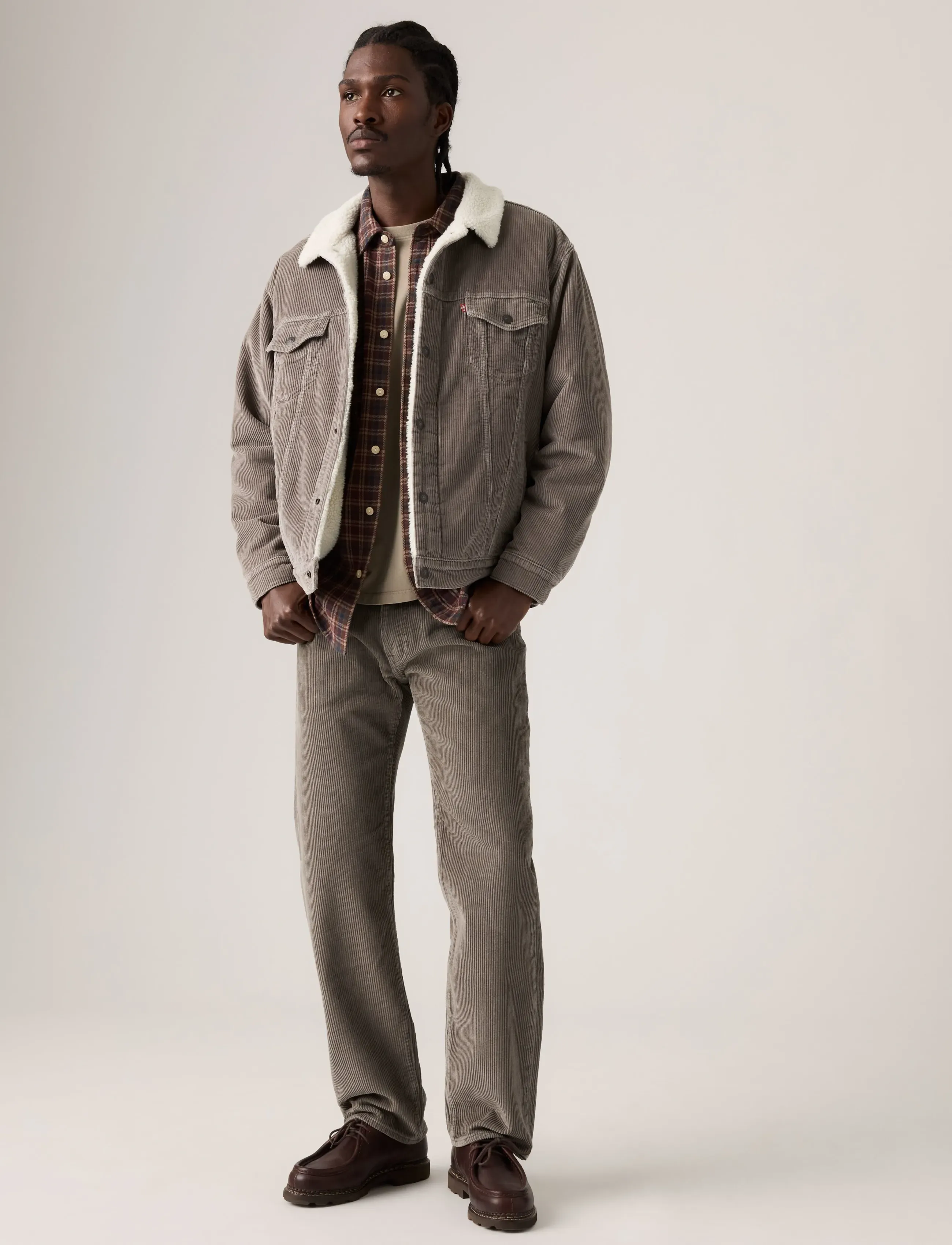 Levi's® - RELAXED FIT SHERPA TRKR SMOKEY - forede denimjakker - neutrals - 5