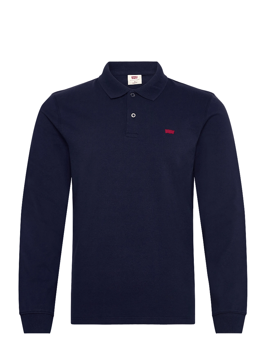 Levi's® - LS SLIM HOUSEMARK POLO NAVAL A - langærmede poloer - blues - 1
