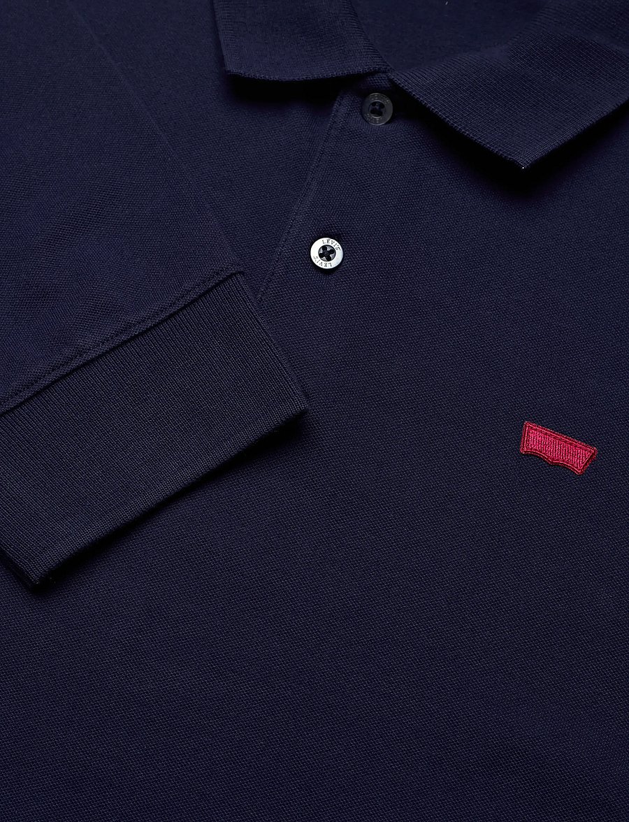 Levi's® - LS SLIM HOUSEMARK POLO NAVAL A - langærmede poloer - blues - 5