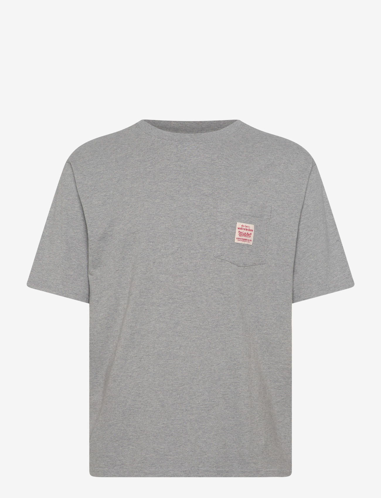 Levi's® - SS WORKWEAR TEE MID TONE GREY - short-sleeved t-shirts - greys - 1