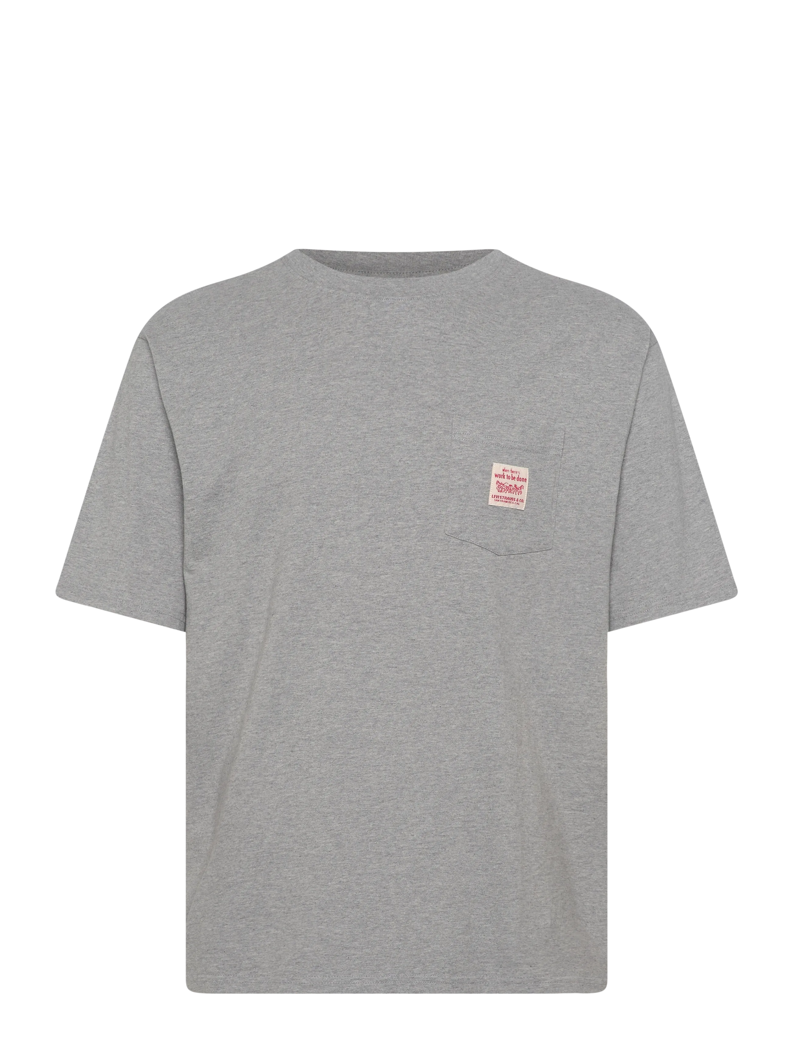 Levi's® SS WORKWEAR TEE MID TONE GREY - T-shirts - GREYS / grey