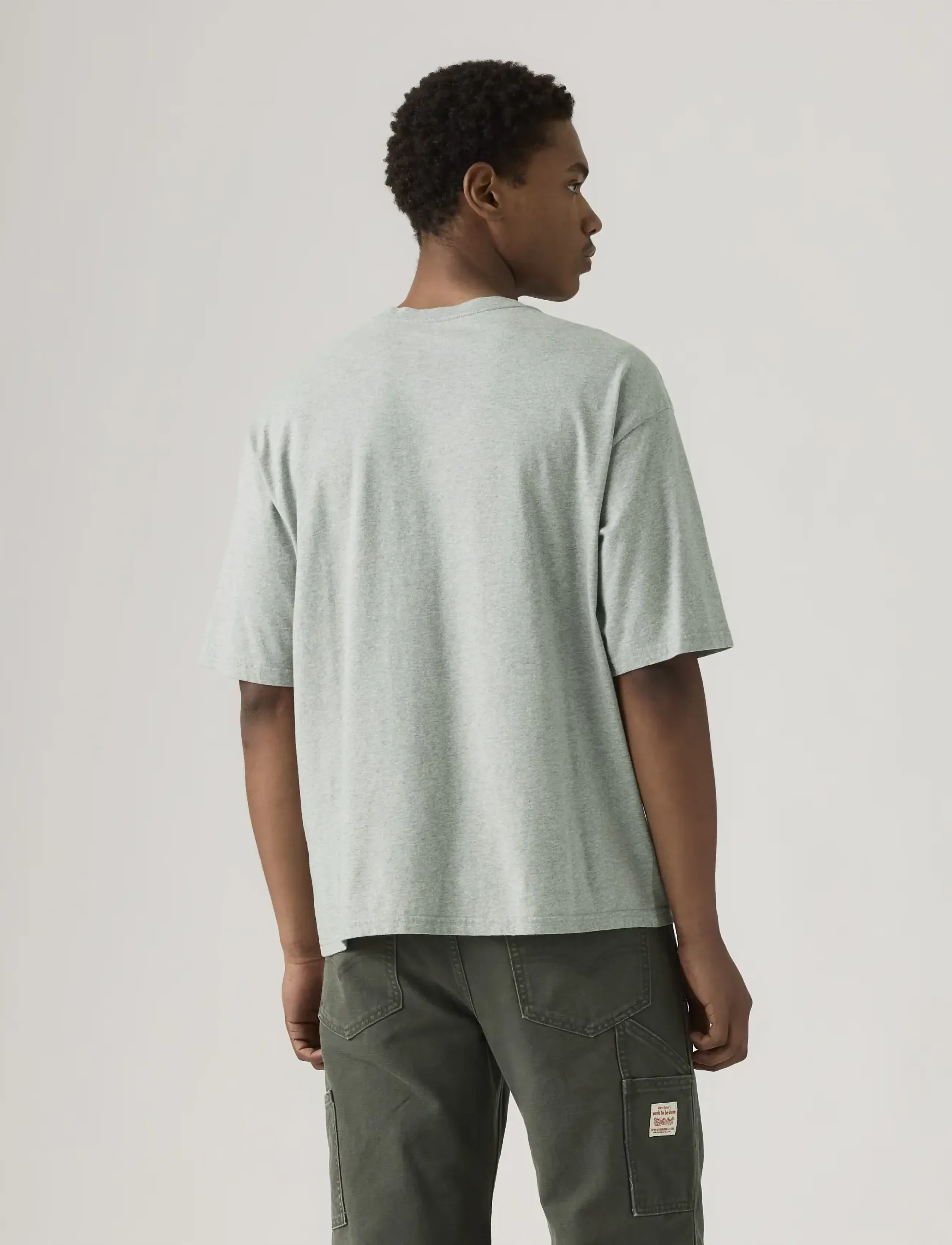 Levi's® - SS WORKWEAR TEE MID TONE GREY - kortærmede t-shirts - greys - 3