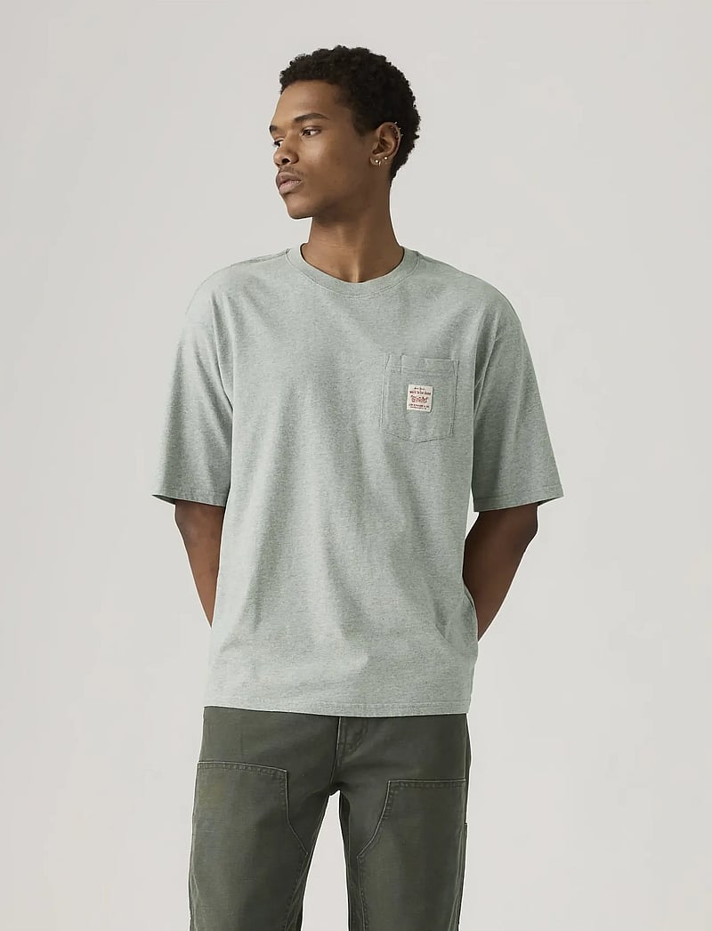 Levi's® - SS WORKWEAR TEE MID TONE GREY - krótki rękaw - greys - 5