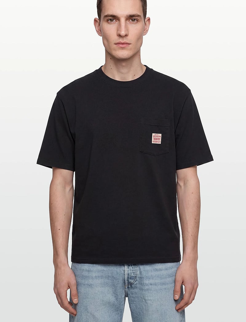Levi's® - SS WORKWEAR TEE METEORITE - kurzärmelig - blacks - 3