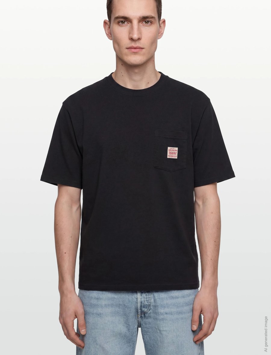 Levi's® - SS WORKWEAR TEE METEORITE - kurzärmelig - blacks - 3