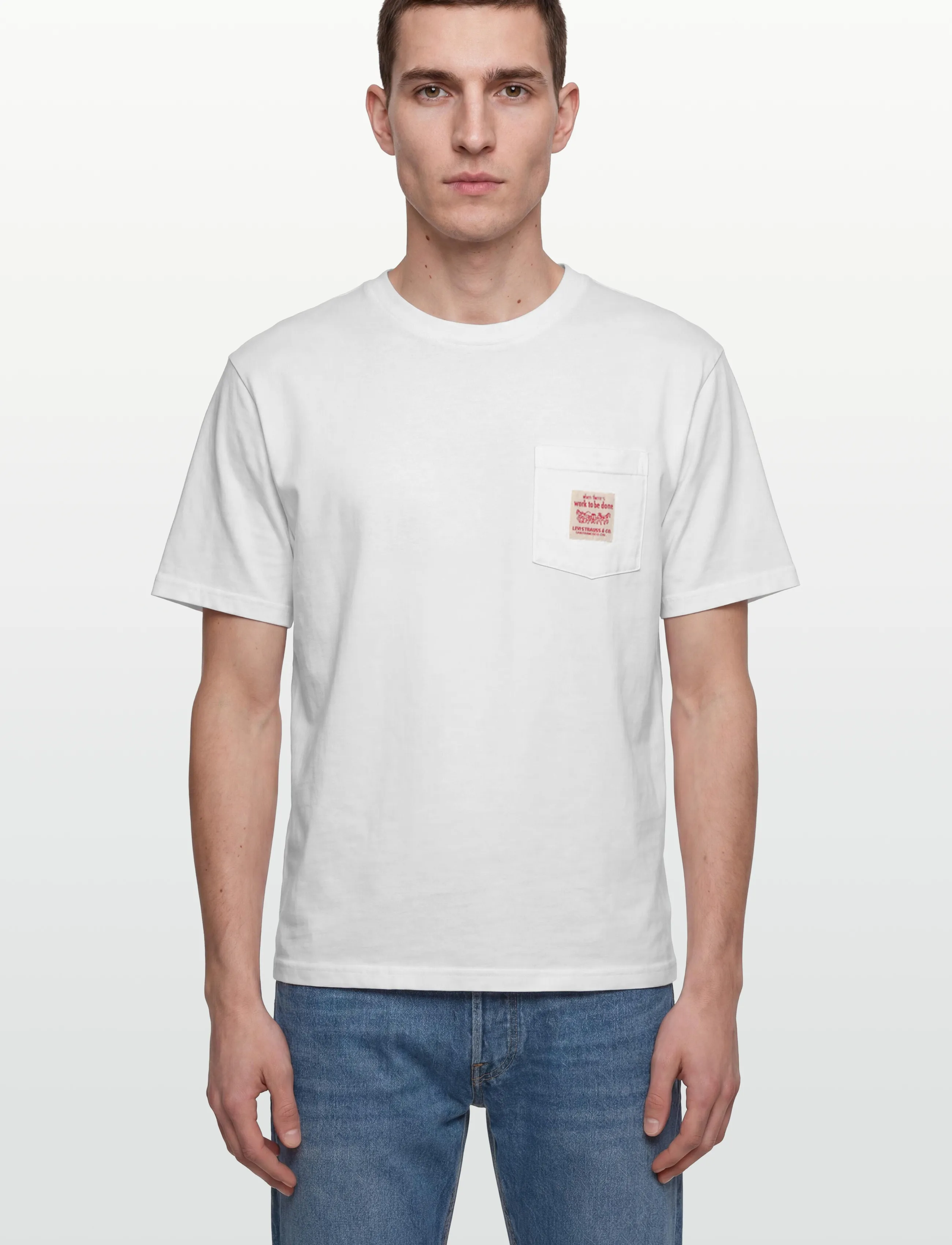 Levi's® - SS WORKWEAR TEE BRIGHT WHITE - laveste priser - whites - 3