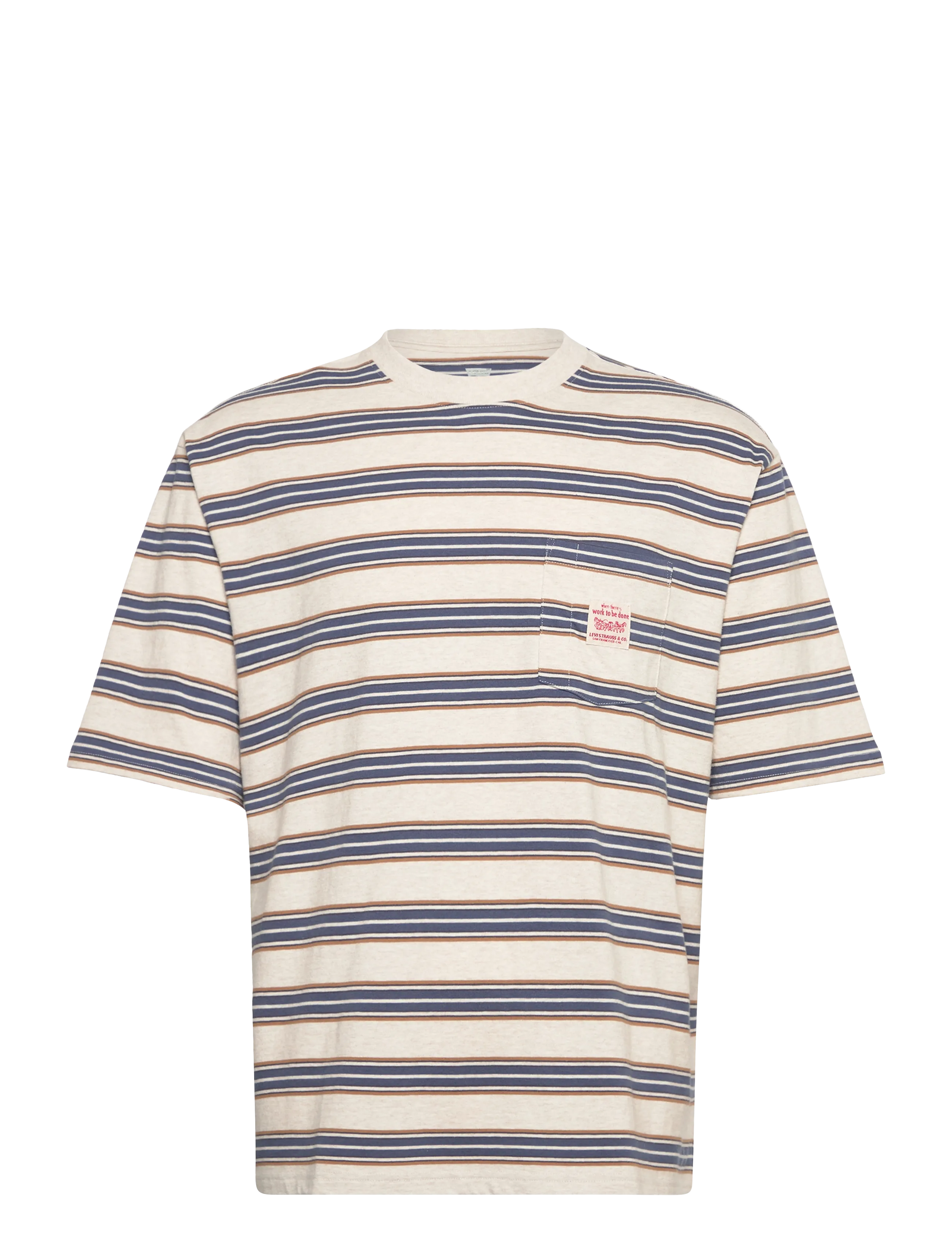Levi's® SS WORKWEAR TEE CASPIAN STRIPE - Kleidung - MULTI-COLOR / cream