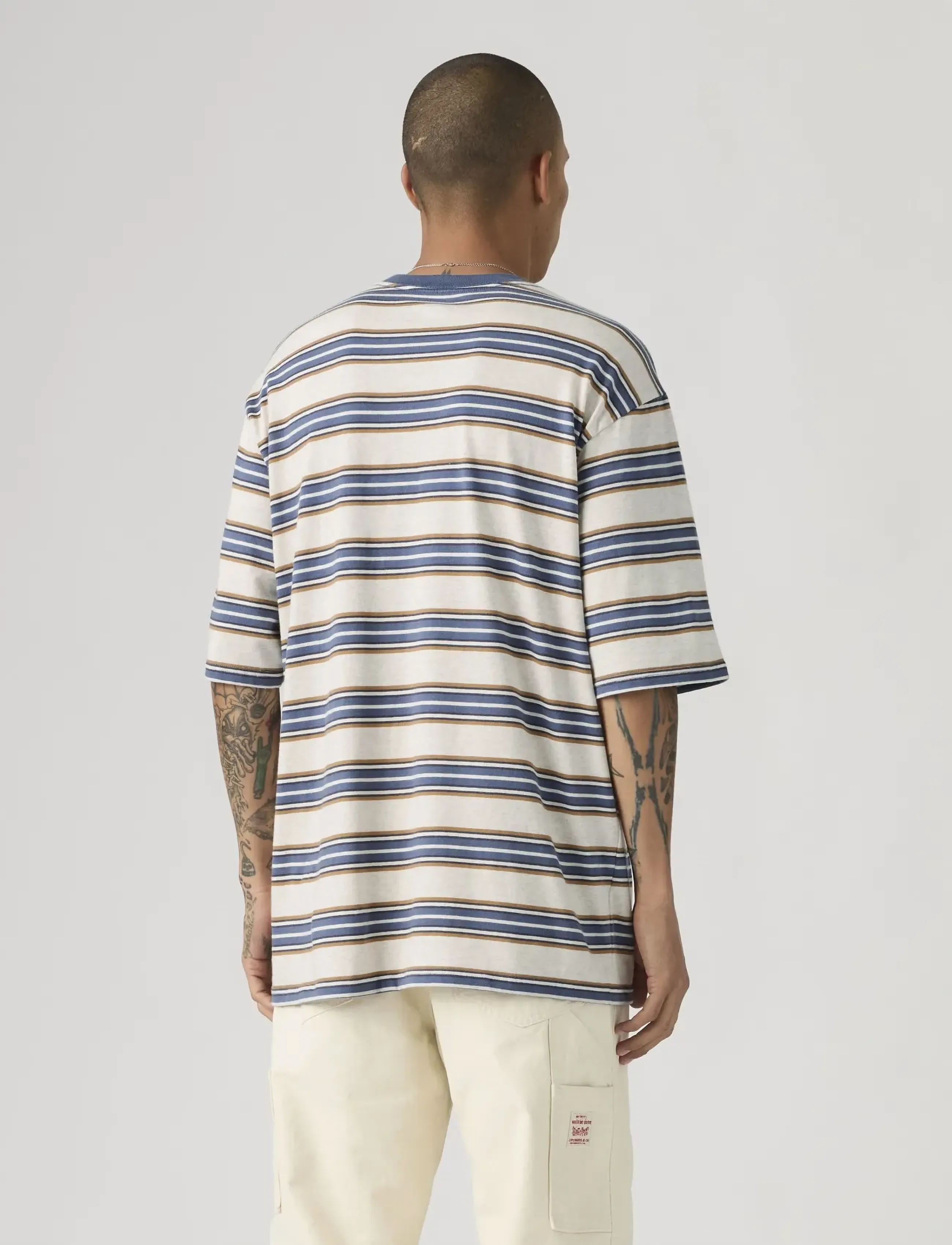 Levi's® - SS WORKWEAR TEE CASPIAN STRIPE - t-krekli ar īsām piedurknēm - multi-color - 3