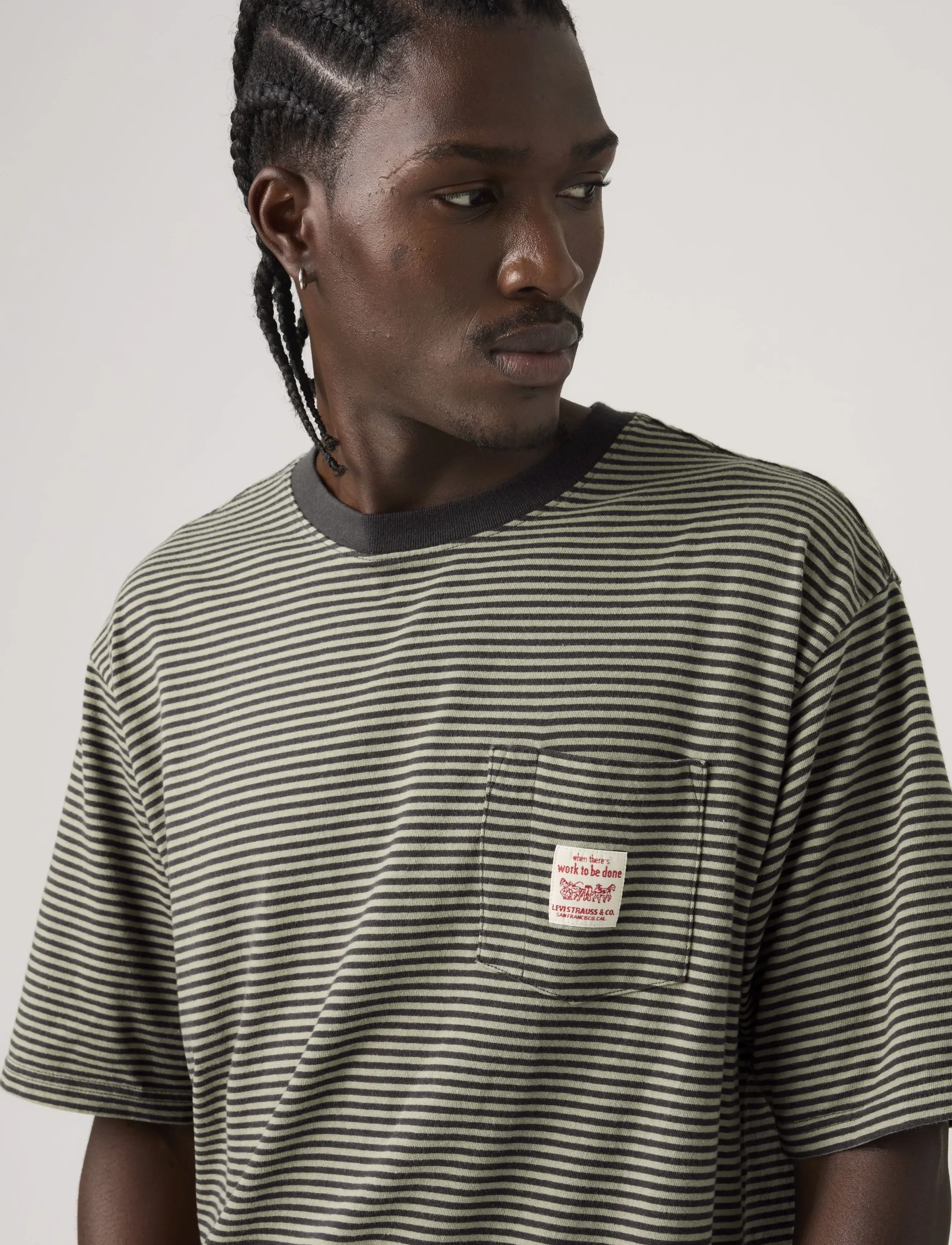 Levi's® - SS WORKWEAR TEE EUAN STRIPE DR - die niedrigsten preise - multi-color - 4