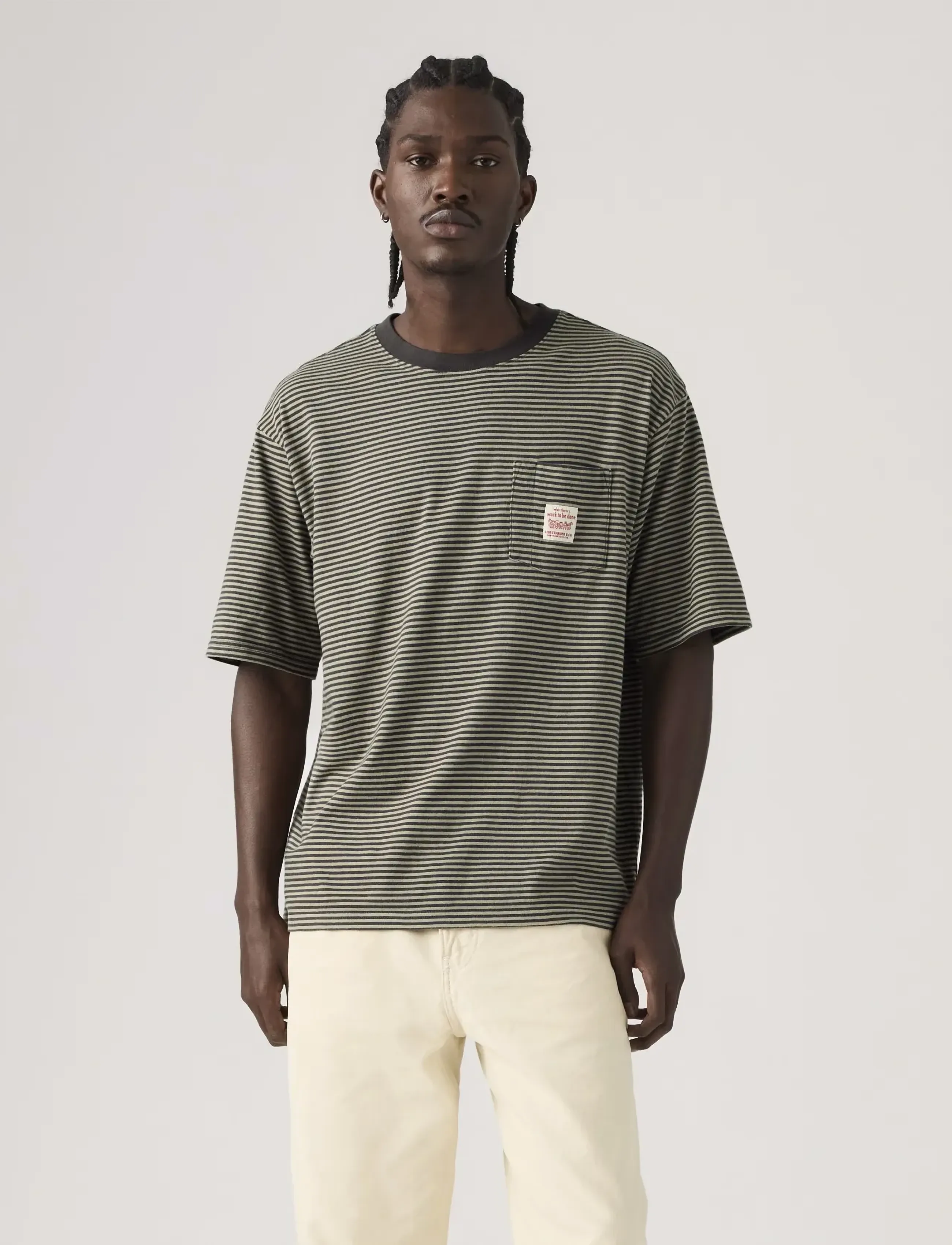 Levi's® - SS WORKWEAR TEE EUAN STRIPE DR - die niedrigsten preise - multi-color - 5