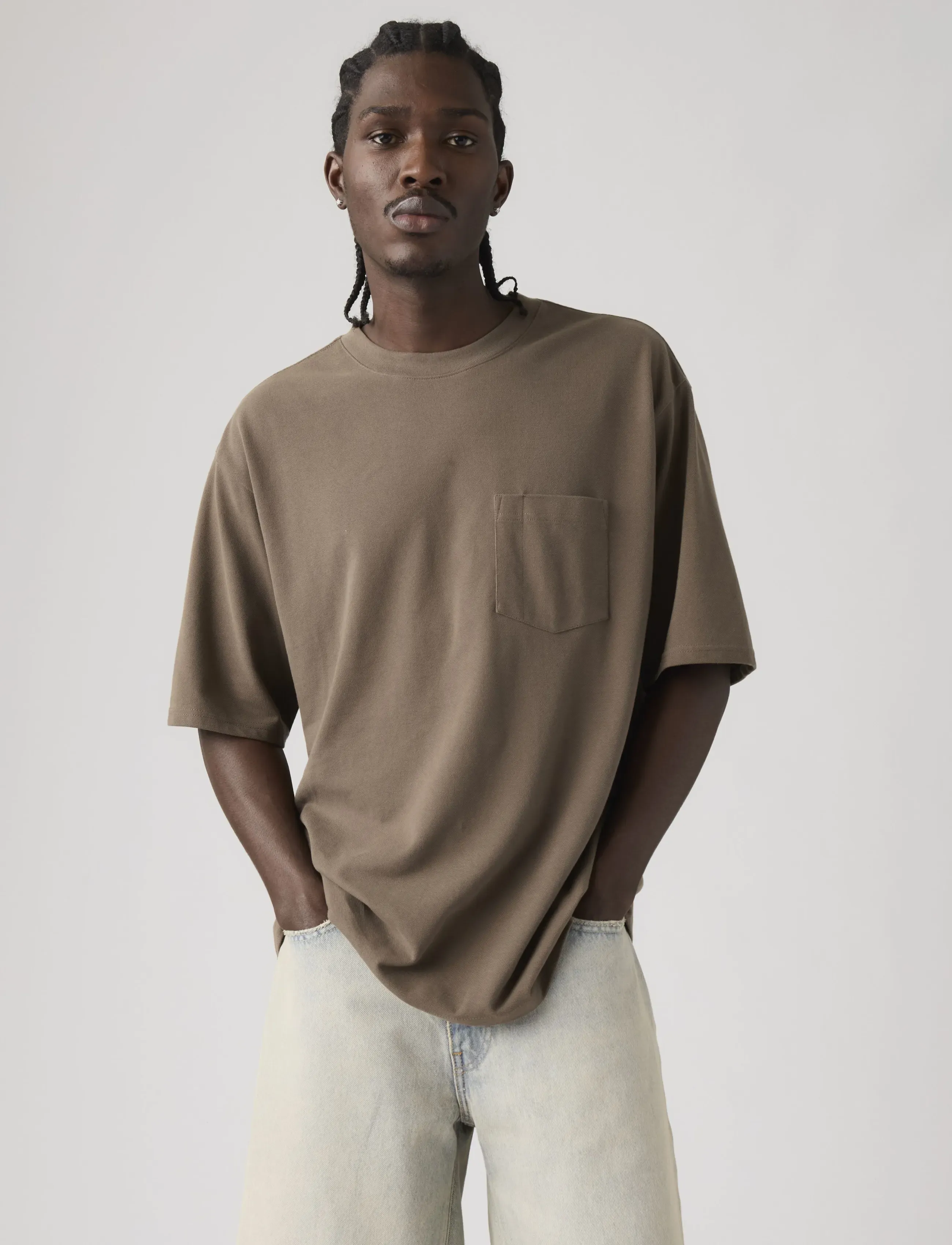 Levi's® SS WORKWEAR TEE STONE FUDGE - Vis alt - BROWNS / brown