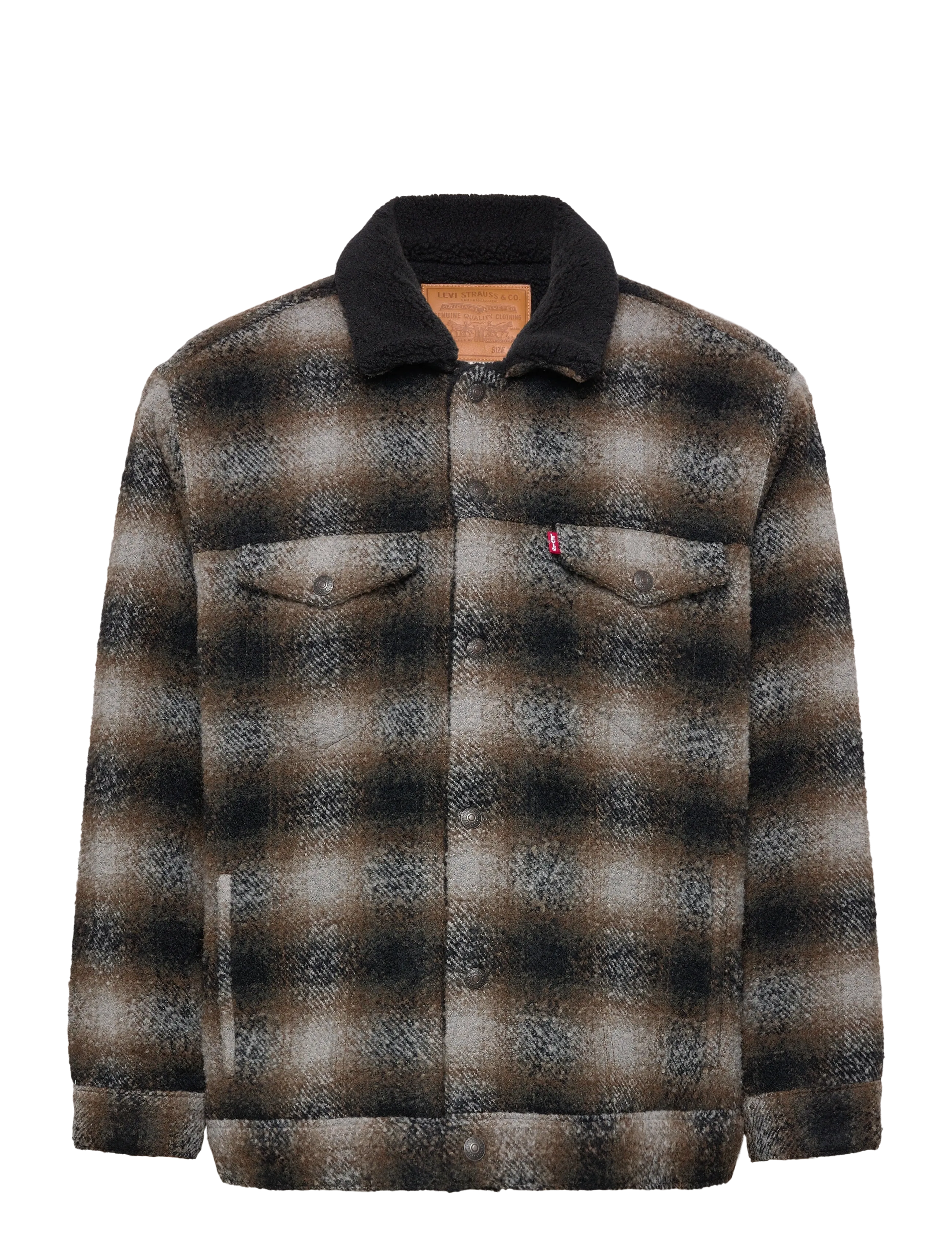Levi's® RELAXED FIT PLAID TR JAMES PLA - Kläder - NEUTRALS / brown