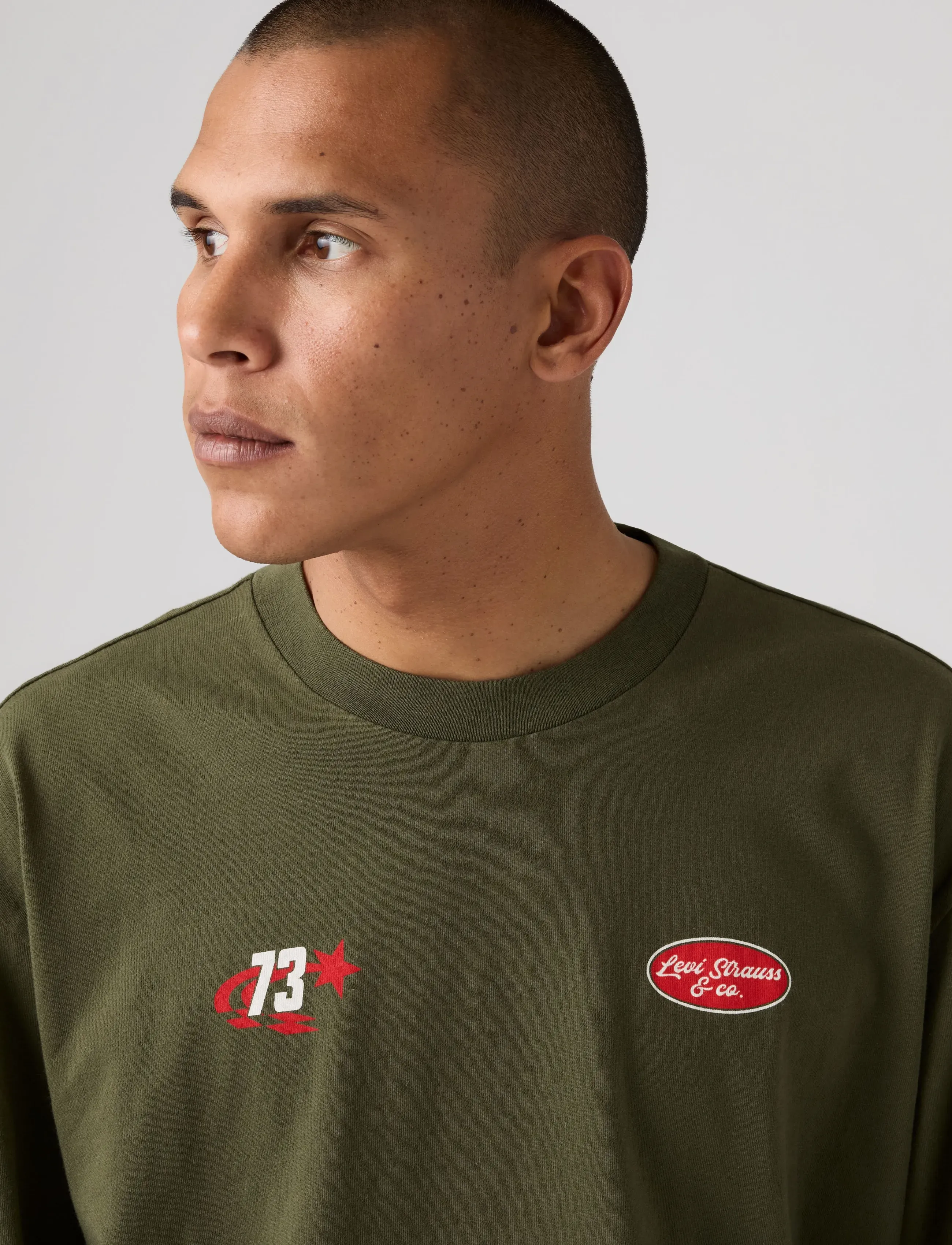 Levi's® - LS GRAPHIC AUTHENTIC TEE HORSE - höstkläder - greens - 3