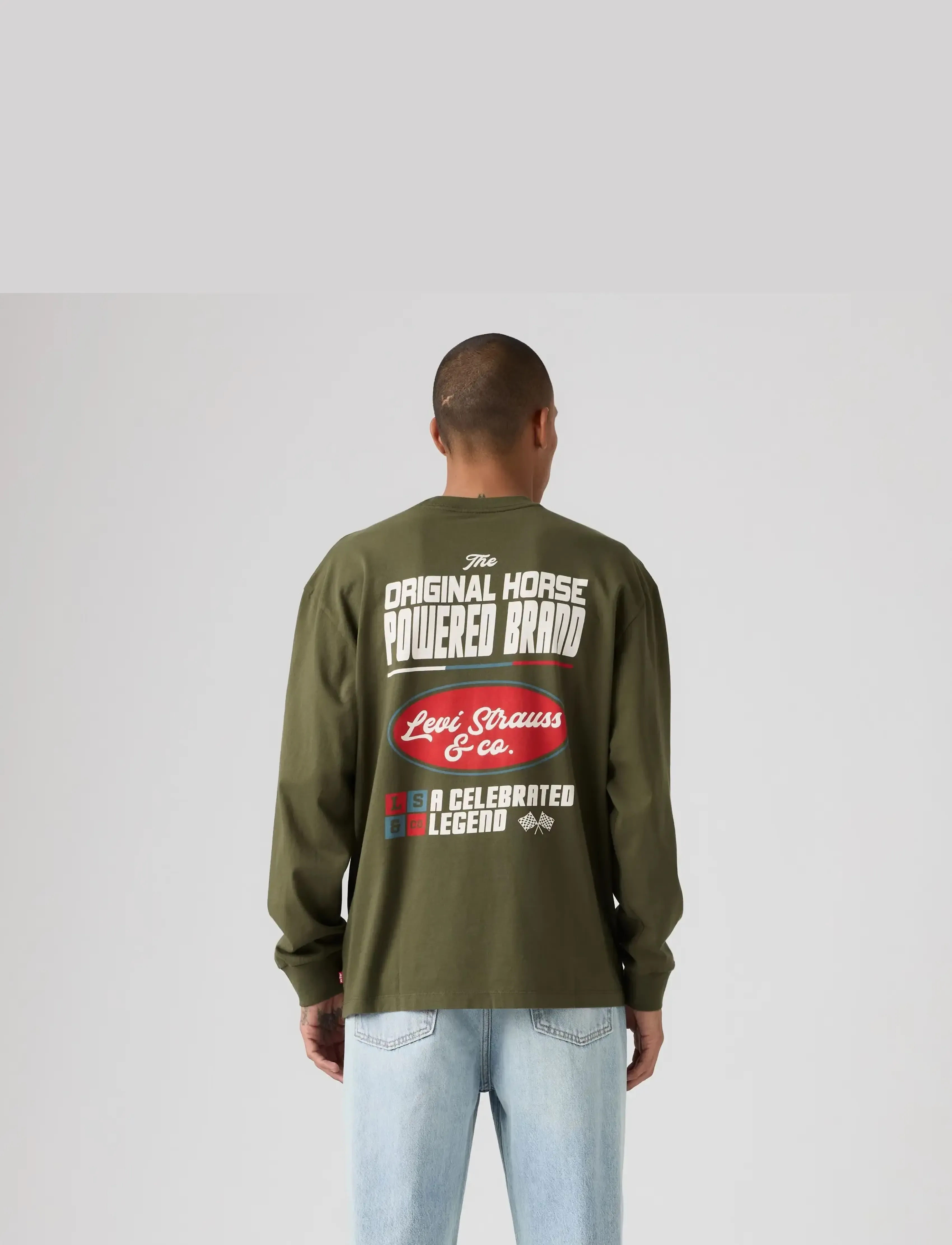 Levi's® - LS GRAPHIC AUTHENTIC TEE HORSE - höstkläder - greens - 5