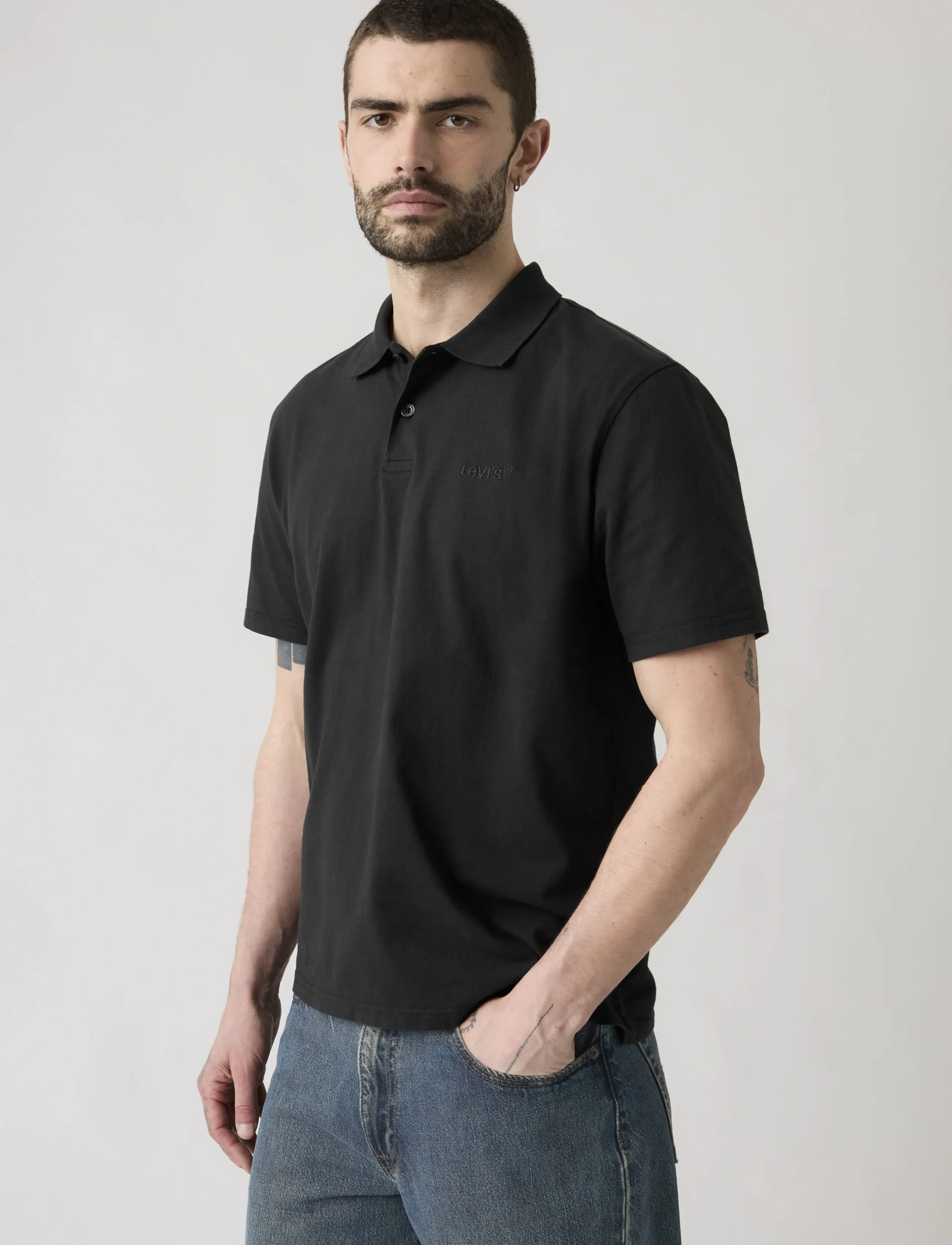 Levi's® AUTHENTIC POLO MINERAL BLACK G - Kampana - BLACKS / black