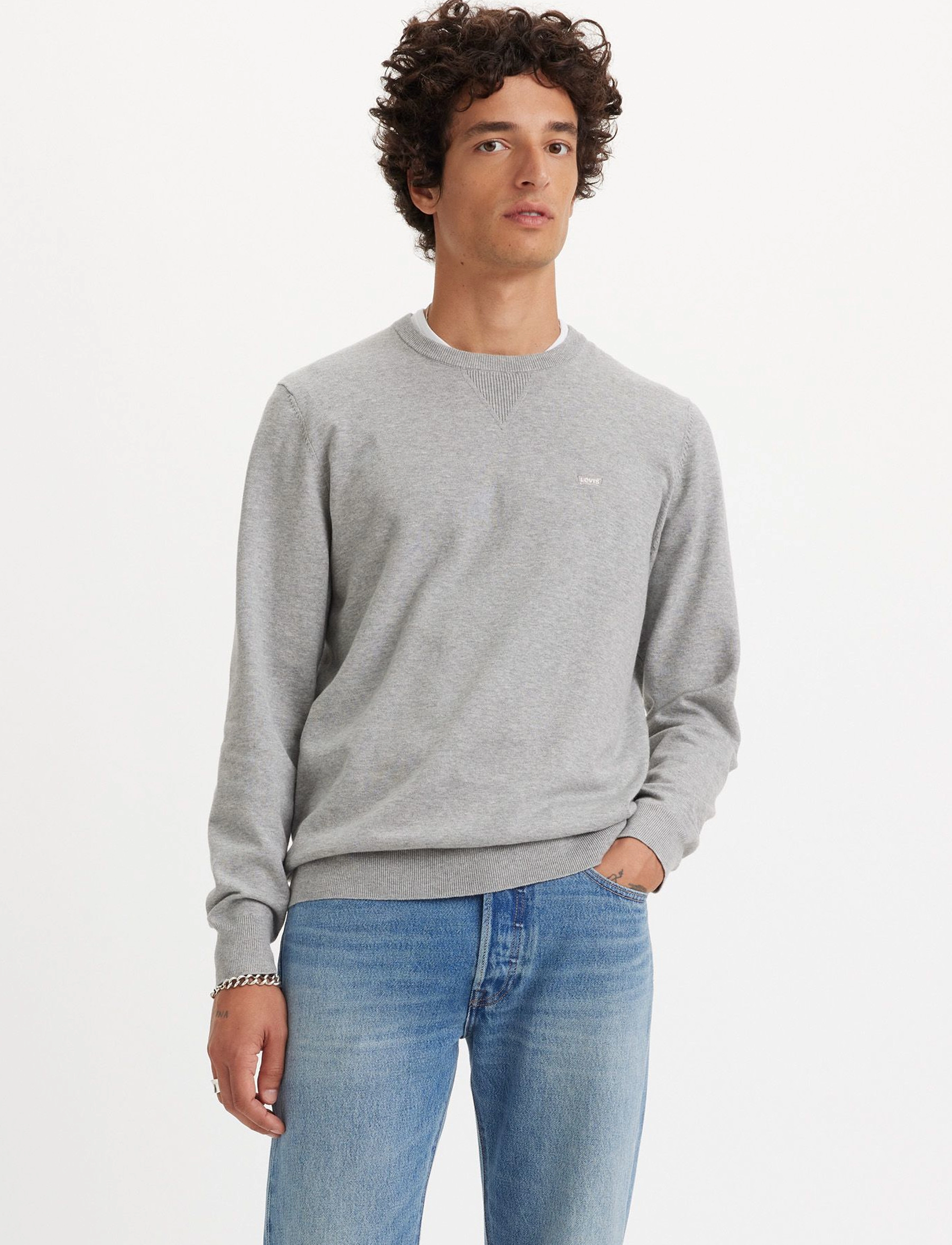 Levi's® - LIGHTWEIGHT HM SWEATER MID TON - greys - 3