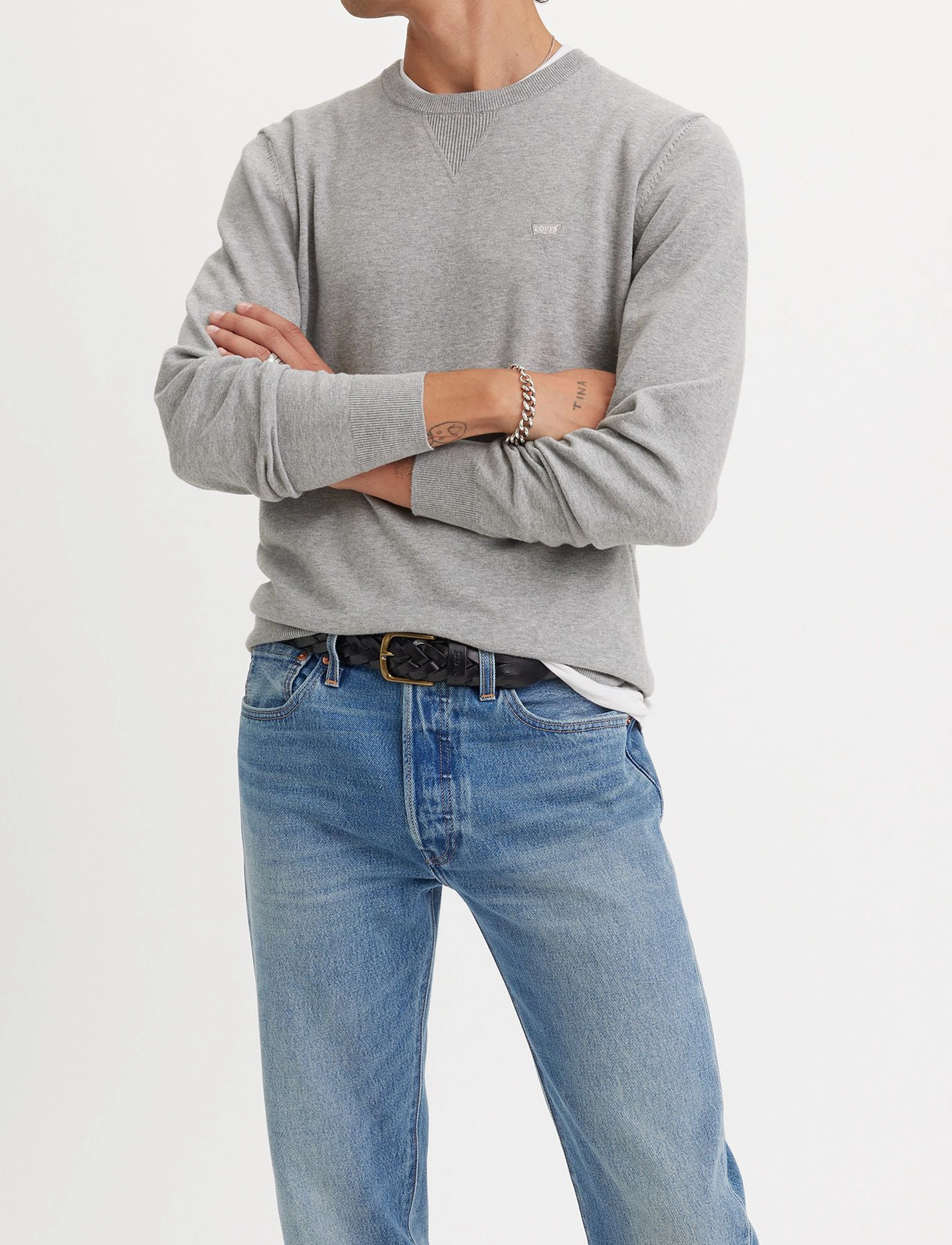 Levi's® - LIGHTWEIGHT HM SWEATER MID TON - greys - 5