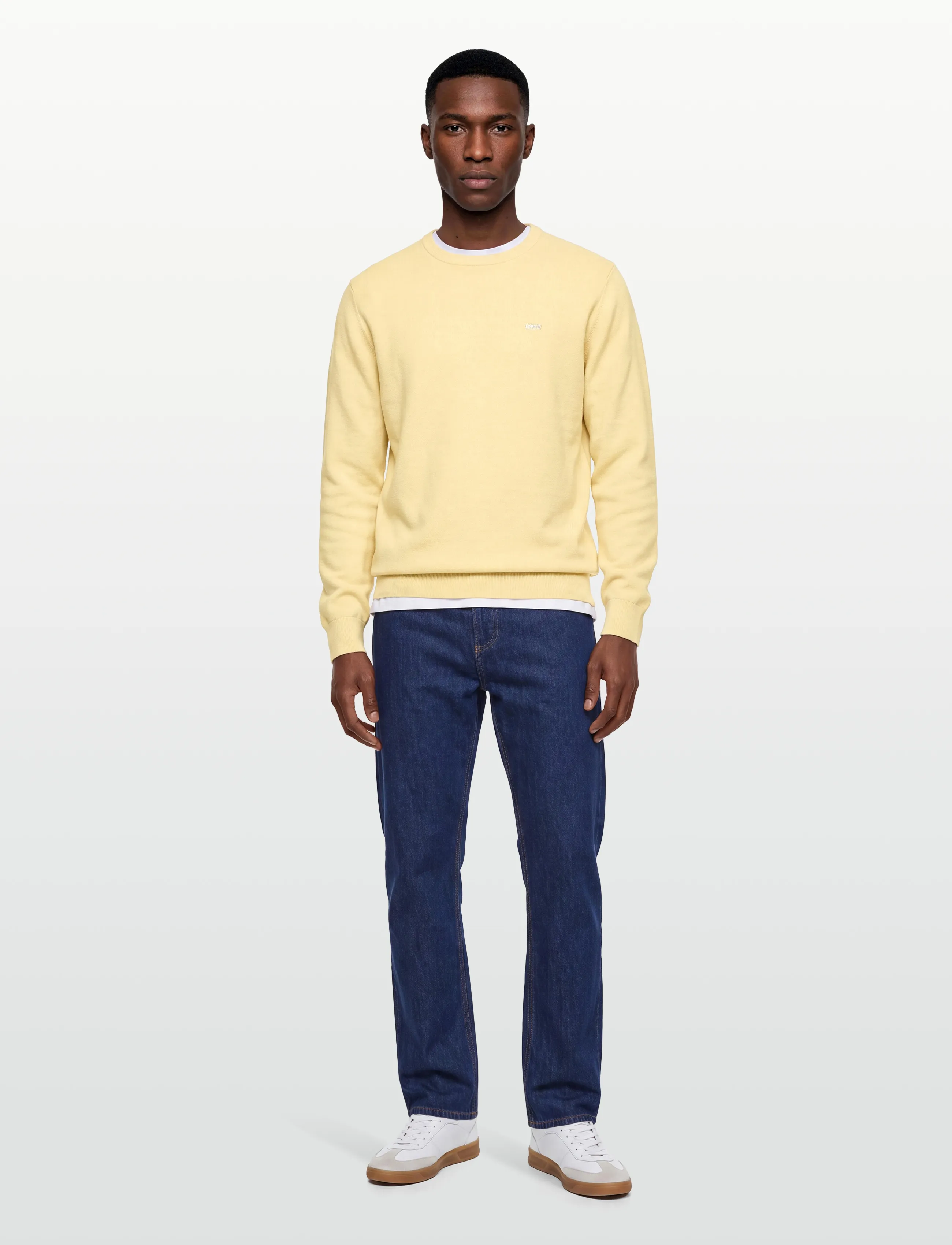 Levi's Lightweight Hm Sweater Rutabag, XL, Cream, Strik > Runde Halse, Herre