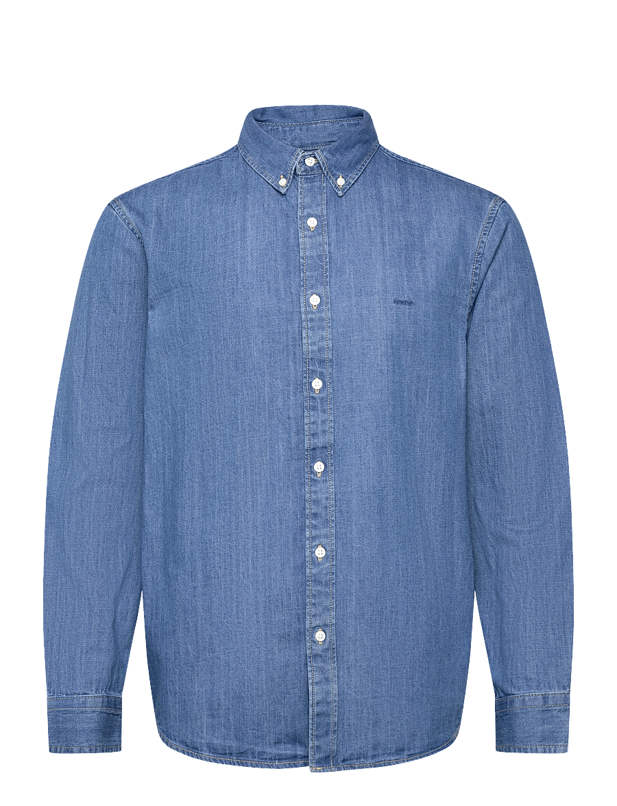 Levi's® - AUTHENTIC BUTTON DOWN WOODROW - jeanshemden - med indigo - flat finish - 1