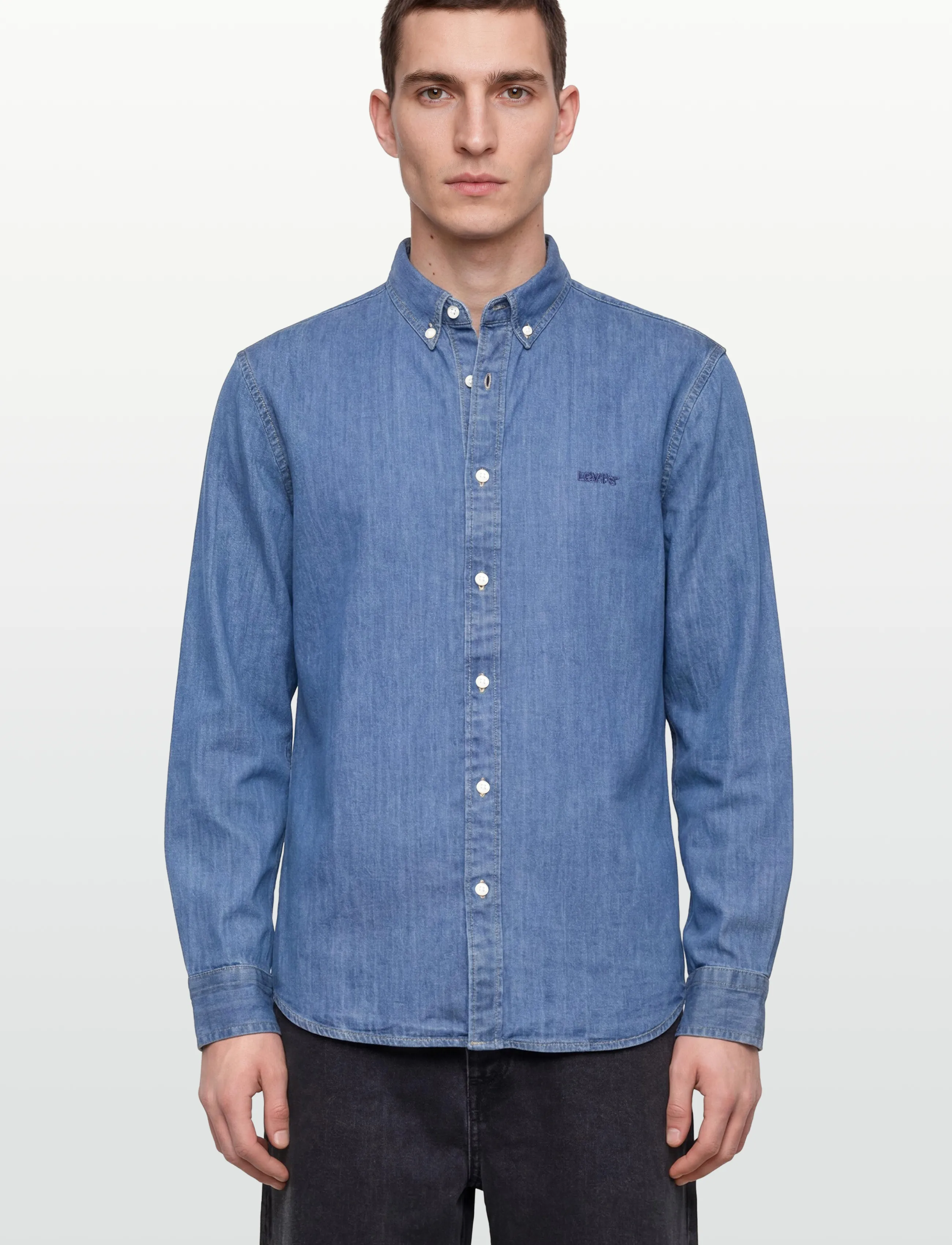 Levi's® - AUTHENTIC BUTTON DOWN WOODROW - denimskjorter - med indigo - flat finish - 3
