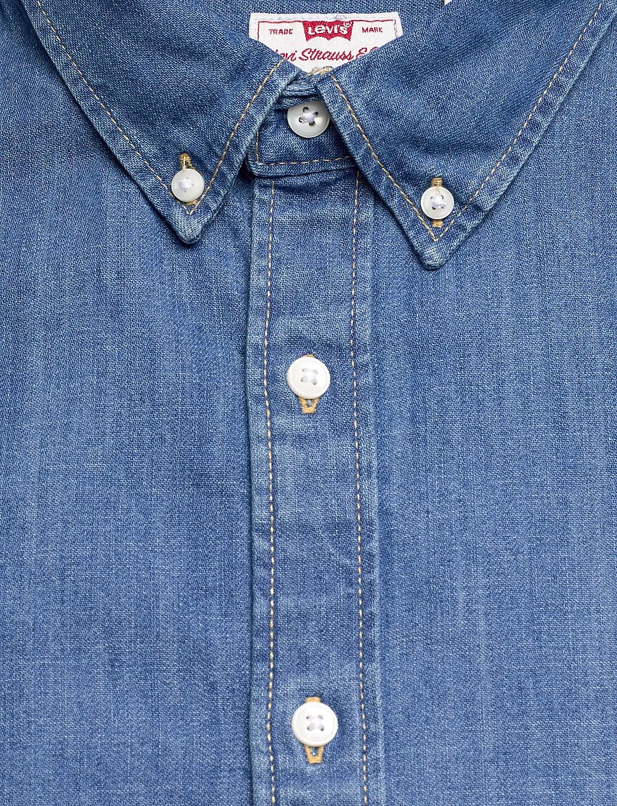 Levi's® - AUTHENTIC BUTTON DOWN WOODROW - jeanshemden - med indigo - flat finish - 5