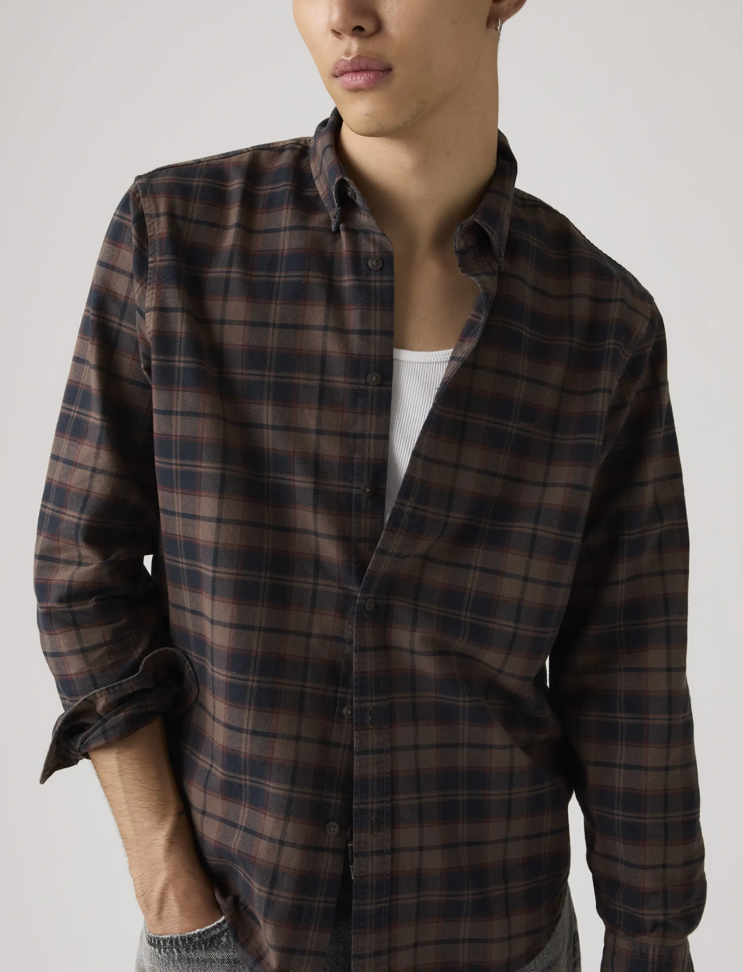 Levi's® - AUTHENTIC BUTTON DOWN CHOCOLAT - birthday gifts - browns - 4