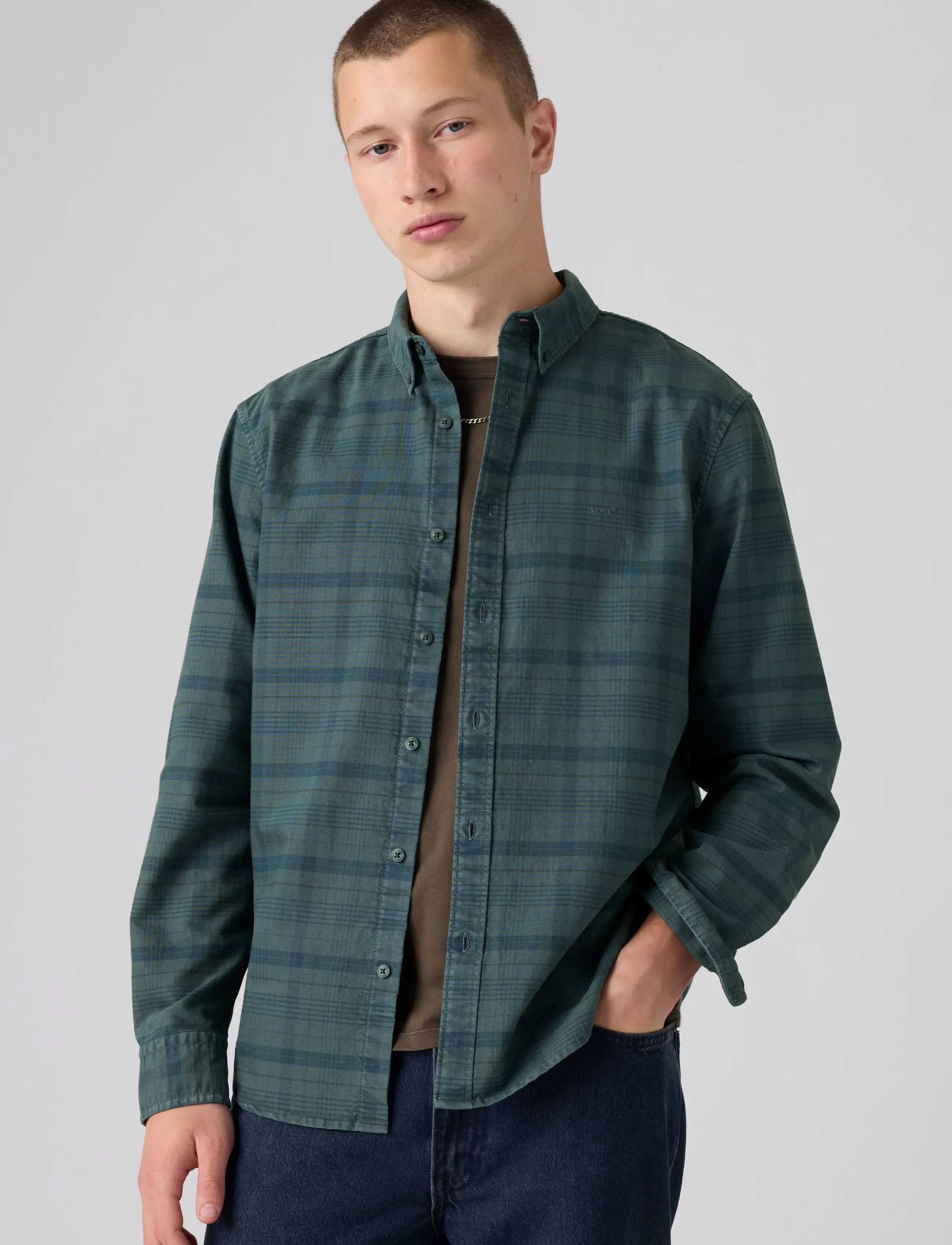 Levi's® AUTHENTIC BUTTON DOWN DARK SLA - Shoppa efter stil - BLUES / blue