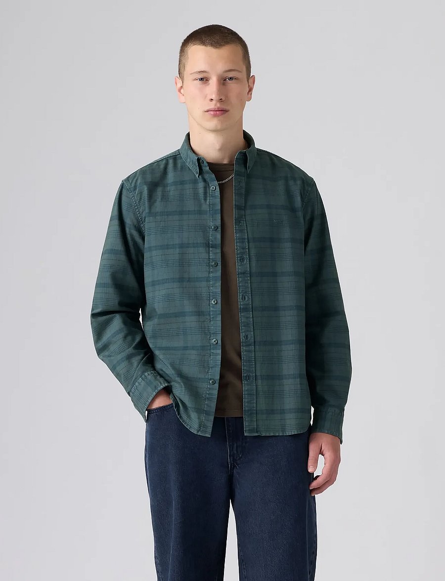 Levi's® - AUTHENTIC BUTTON DOWN DARK SLA - rutiga skjortor - blues - 3