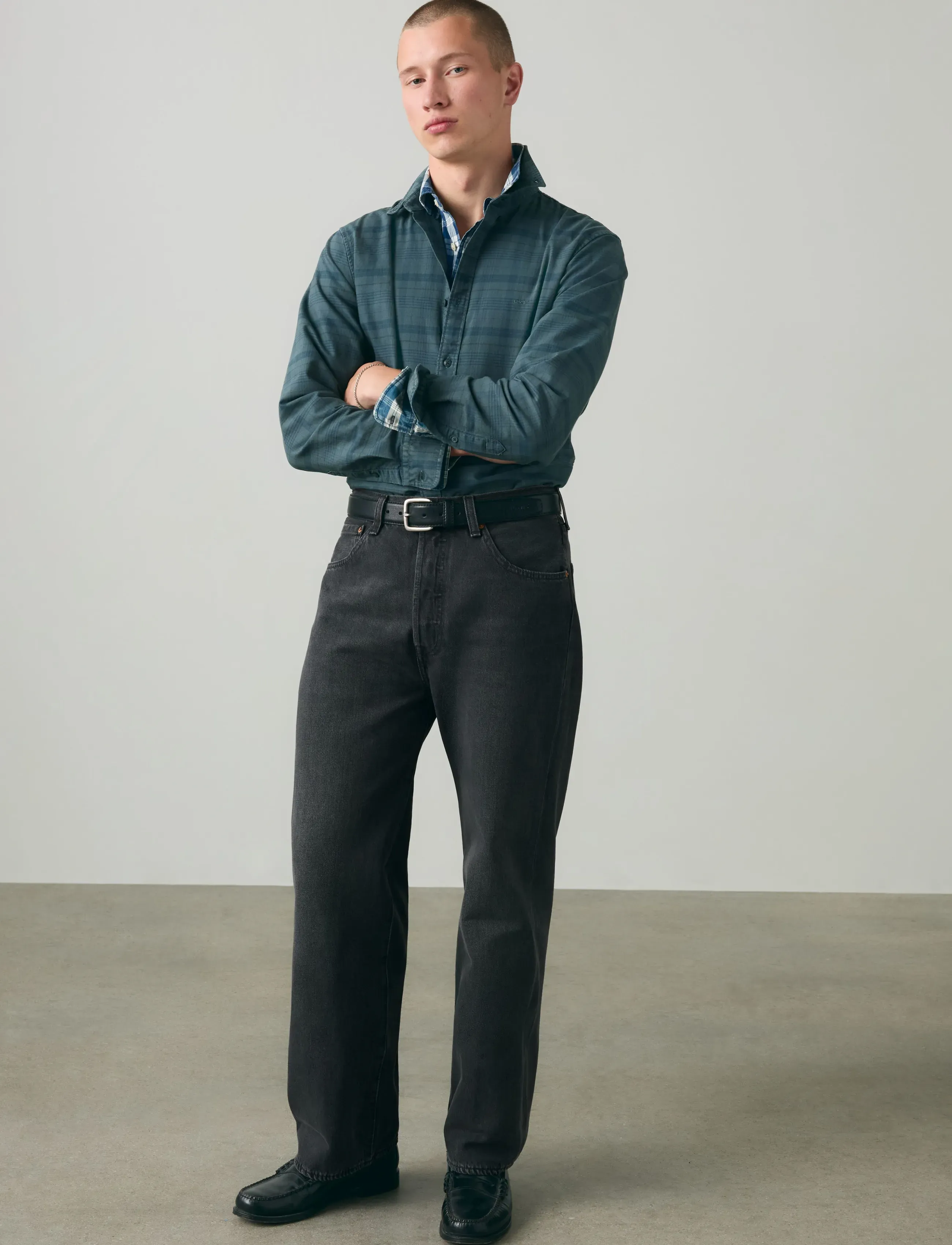 LEVIS ® Authentic Button Down Dark Sla mönstrade skjortor herr – bild 5