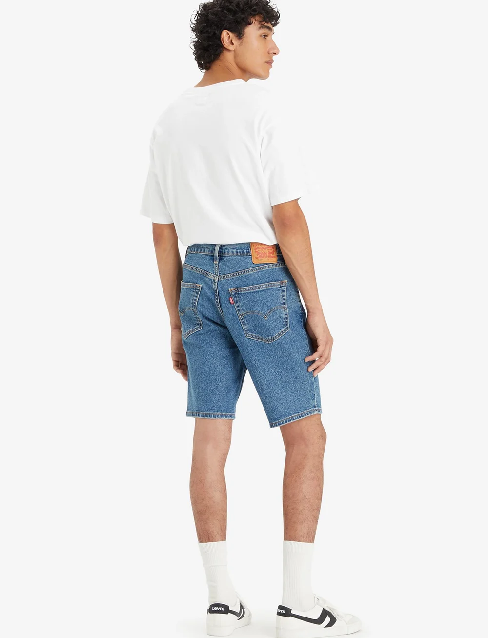Levi's® - 445 ATHLETIC SHORTS HERMES SWI - jeans shorts - med indigo - flat finish - 4