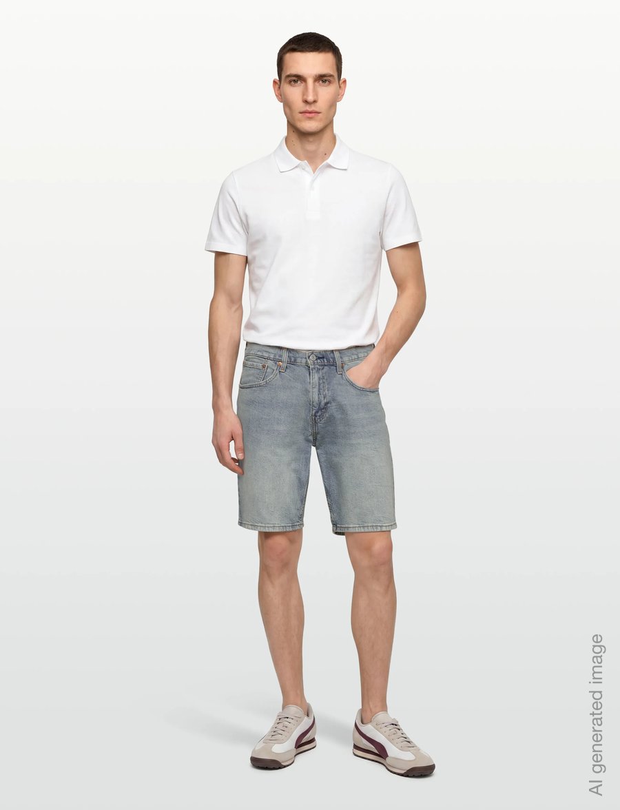 Levi's® - 445 ATHLETIC SHORTS ATLAS SKIE - lühikesed teksapüksid - light indigo - worn in - 0