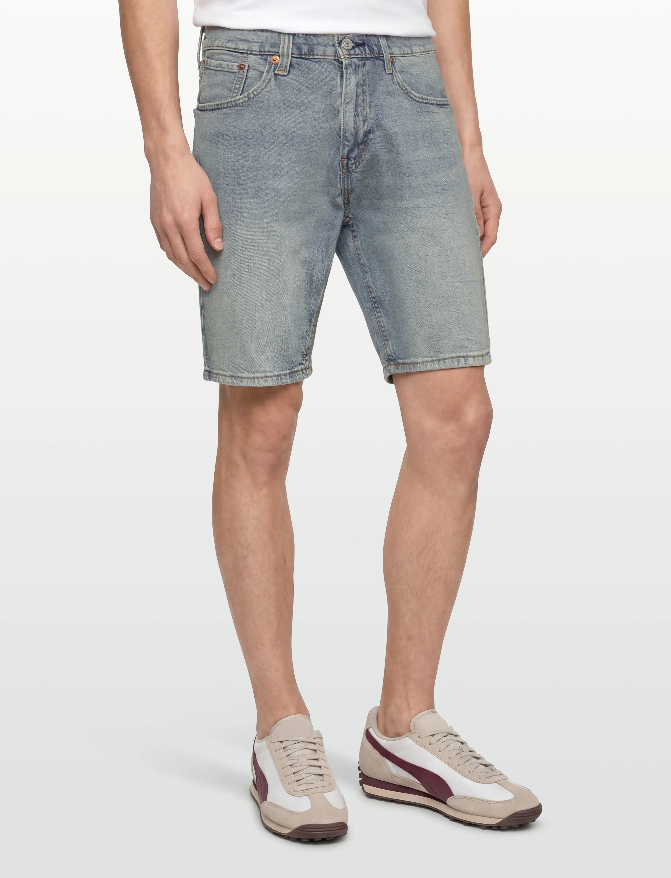 Levi's® - 445 ATHLETIC SHORTS ATLAS SKIE - džinsa šorti - light indigo - worn in - 3