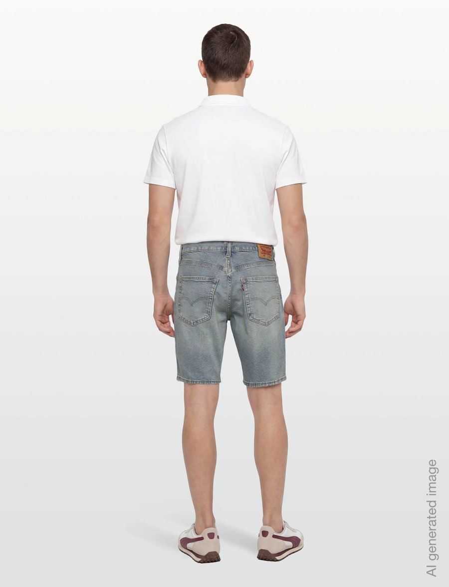 Levi's® - 445 ATHLETIC SHORTS ATLAS SKIE - lühikesed teksapüksid - light indigo - worn in - 4