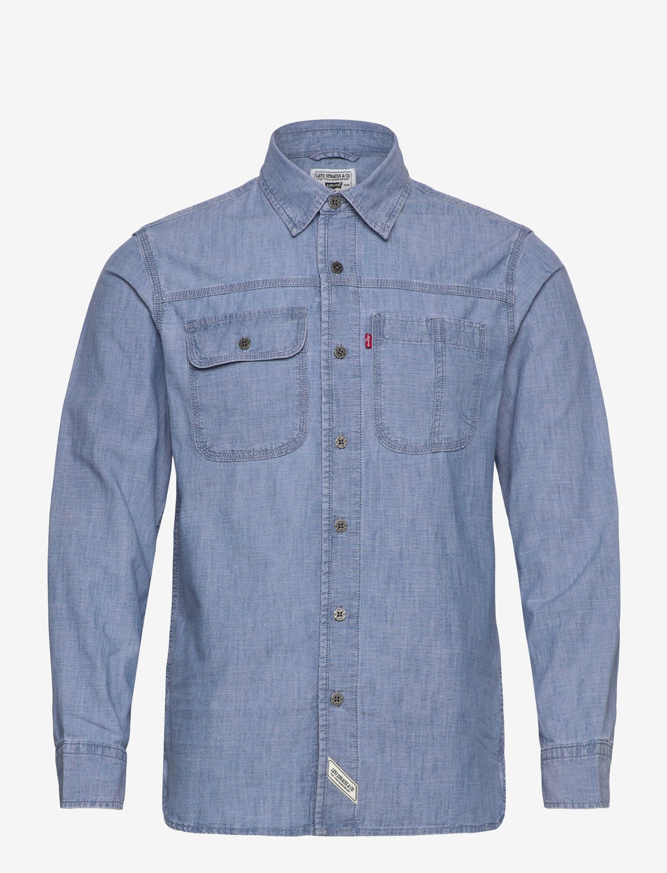 Levi's® - LS AUBURN WORKER LINDE CHAMBRA - jeansskjortor - blues - 1
