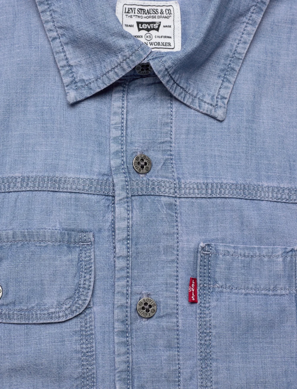 Levi's® - LS AUBURN WORKER LINDE CHAMBRA - chemises en jean - blues - 4