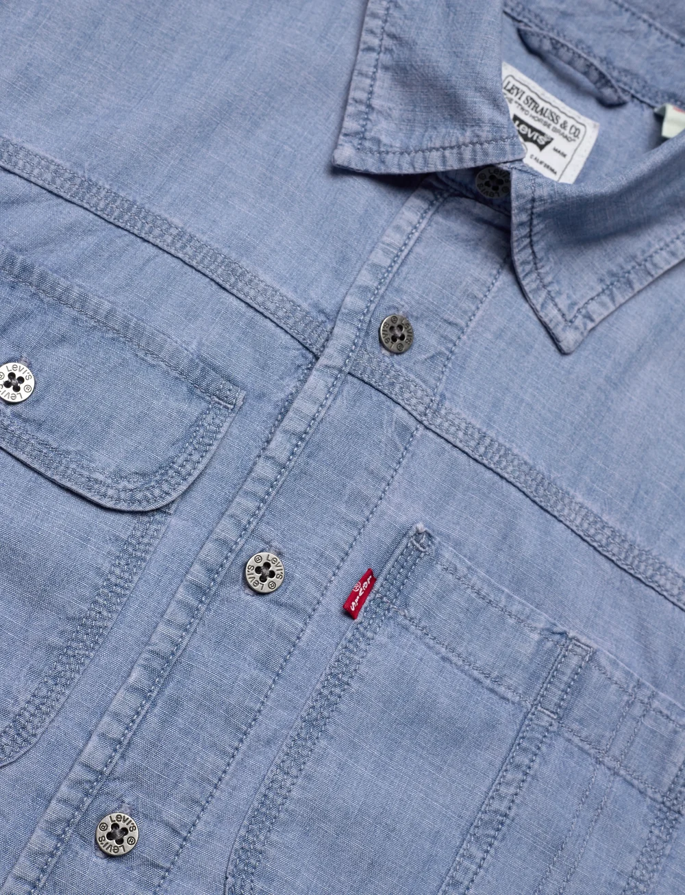 Levi's® - LS AUBURN WORKER LINDE CHAMBRA - chemises en jean - blues - 5