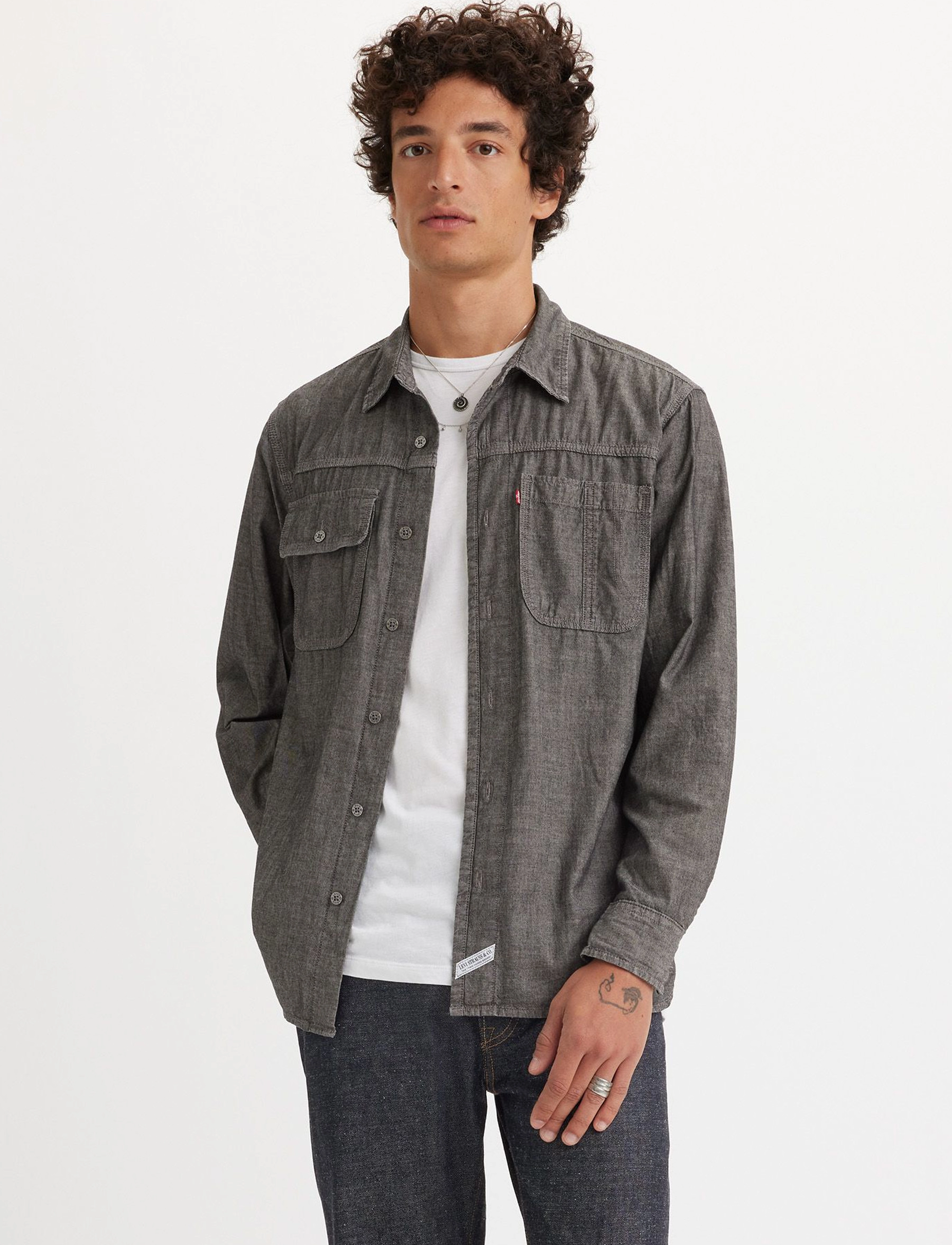 Levi's® - LS AUBURN WORKER RILEY BLACK C - blacks - 3