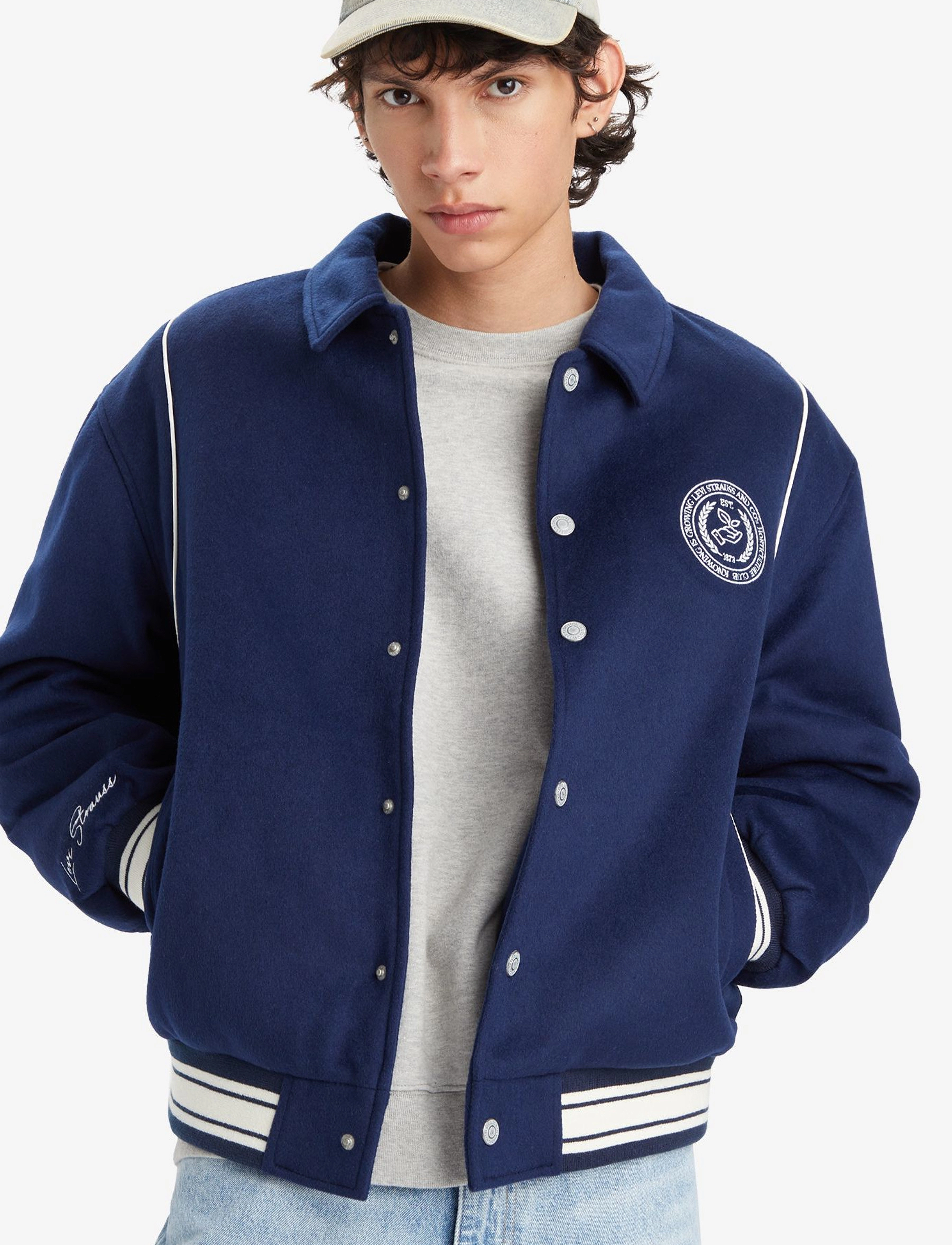 LEVI´S Men - SUTRO LETTERMAN JACKET NAVAL A - blues - 5