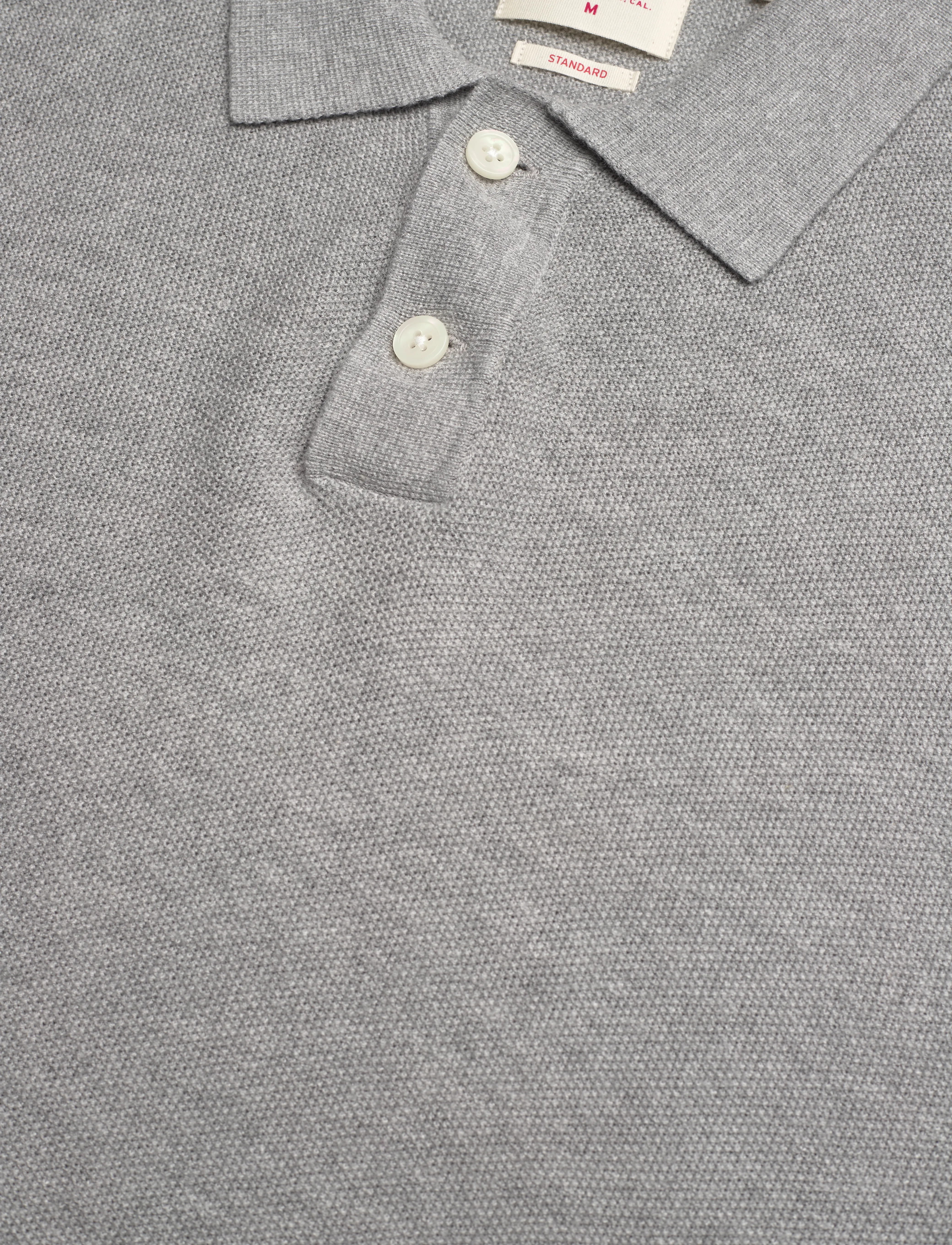 Levi's® - SWEATER KNIT POLO LINEN SEED S - polostrik - grey - 4