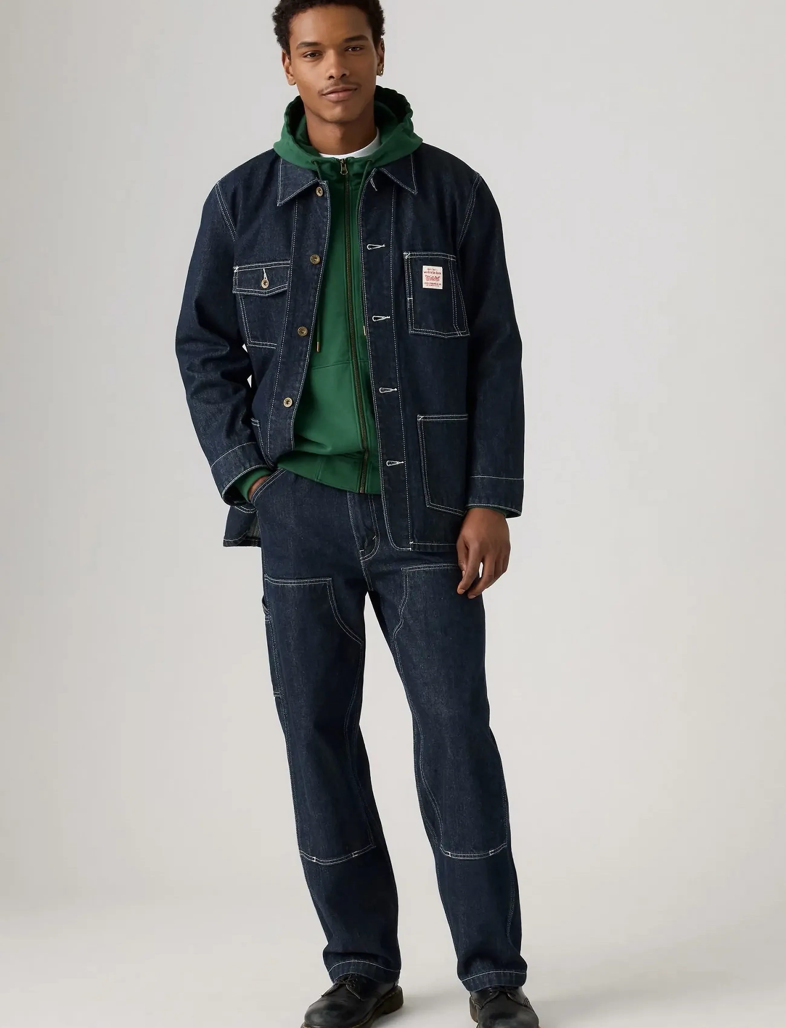Levi's 568 Loose Strt Dbl Knee Mornin, 30 x 34, Navy, Jeans > Afslappede, Herre