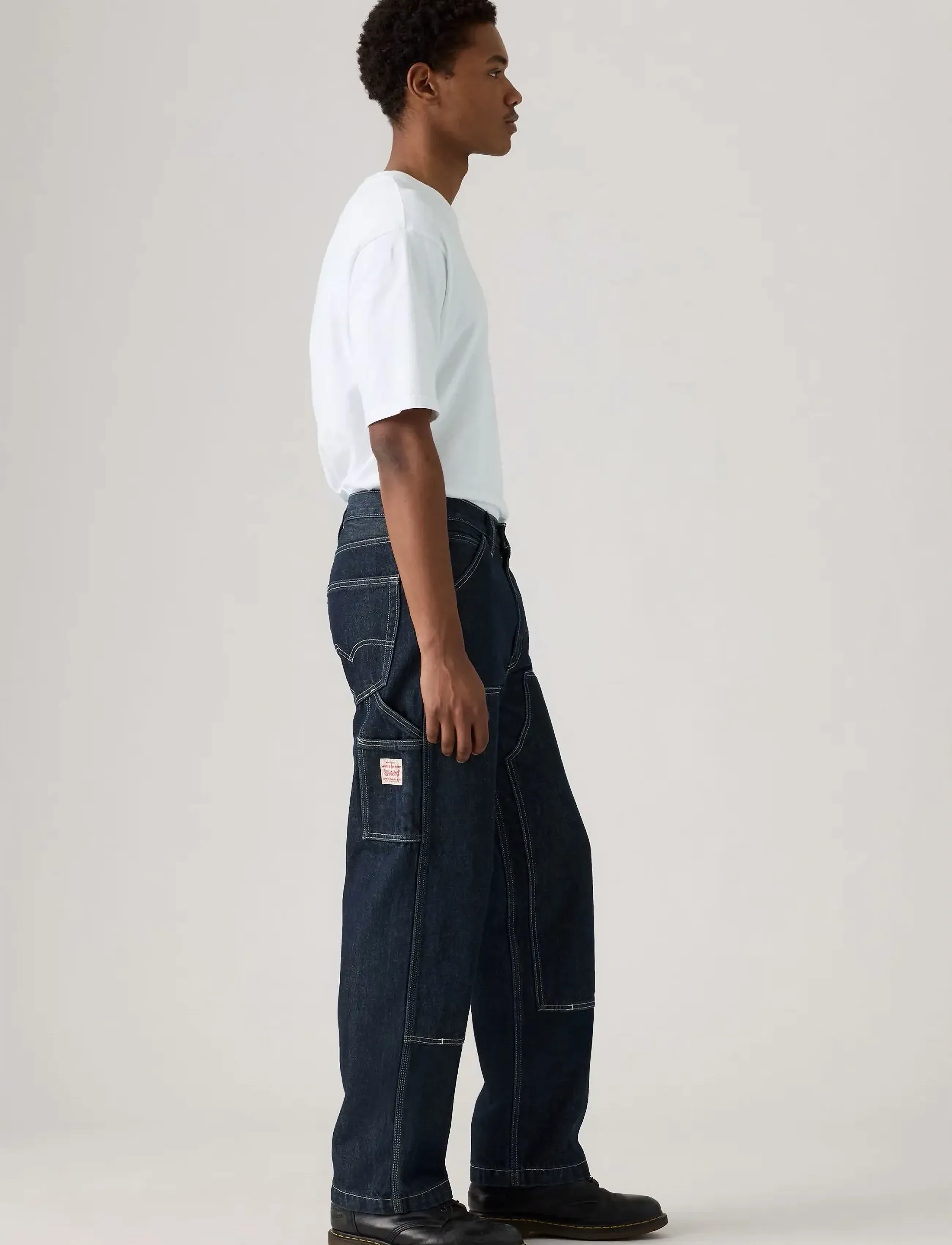 Levi's® - 568 LOOSE STRT DBL KNEE MORNIN - loose jeans - dark indigo - flat finish - 3