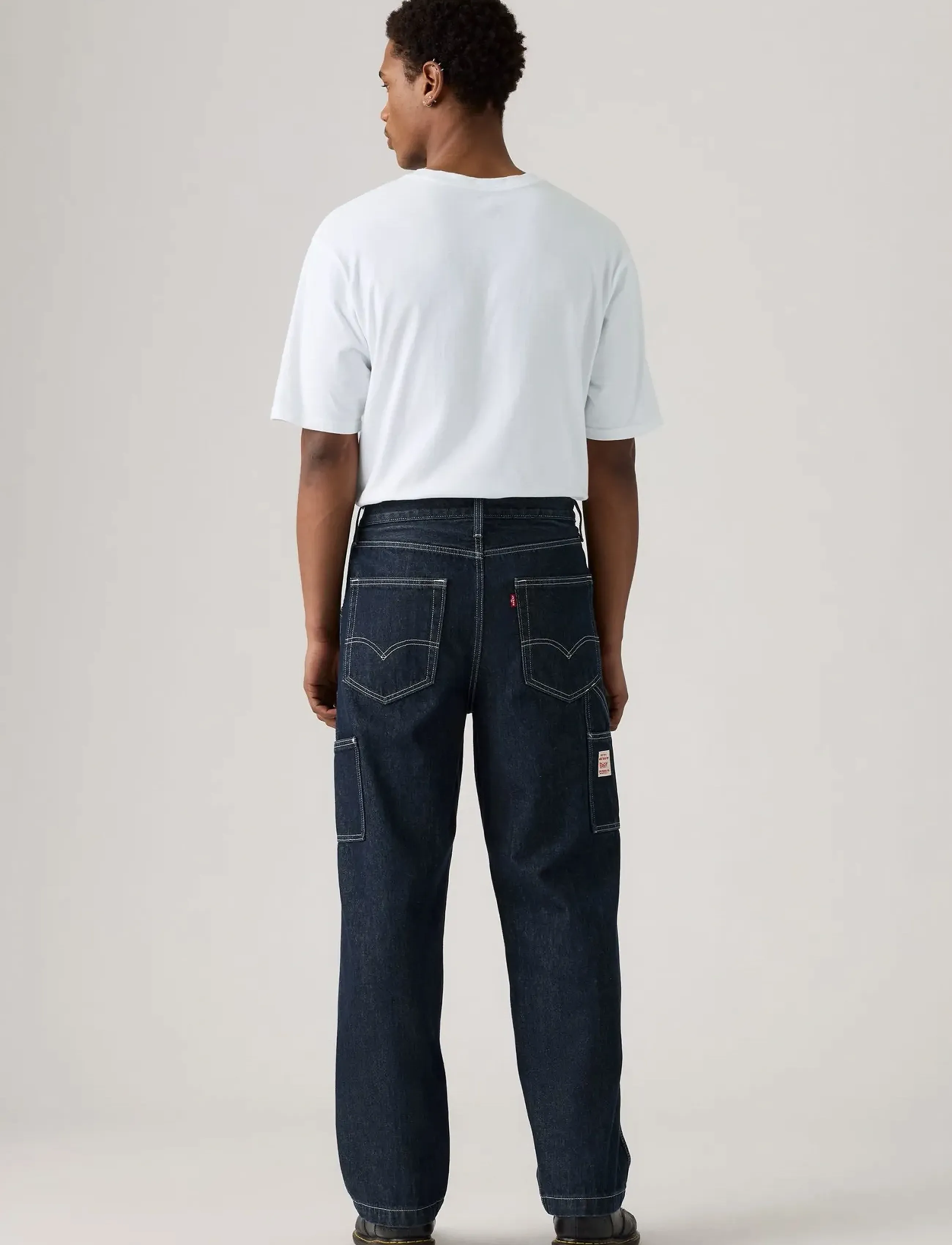 Levi's® - 568 LOOSE STRT DBL KNEE MORNIN - loose jeans - dark indigo - flat finish - 4