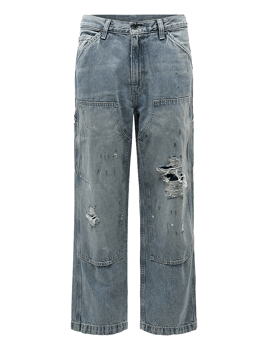 Levi's® - 568 LOOSE STRT DBL KNEE DIVING - alt laienevad teksad - med indigo - worn in - 0
