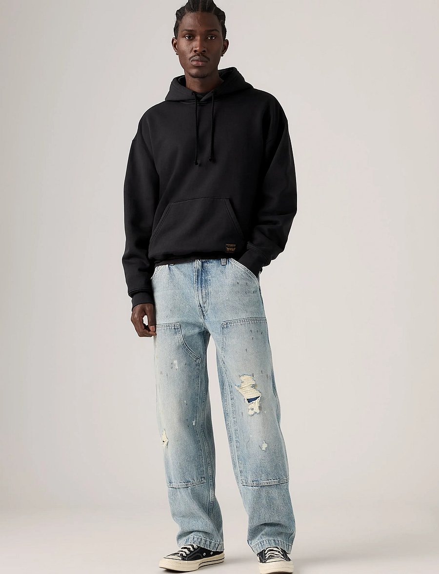 Levi's® - 568 LOOSE STRT DBL KNEE DIVING - weite jeans - med indigo - worn in - 0