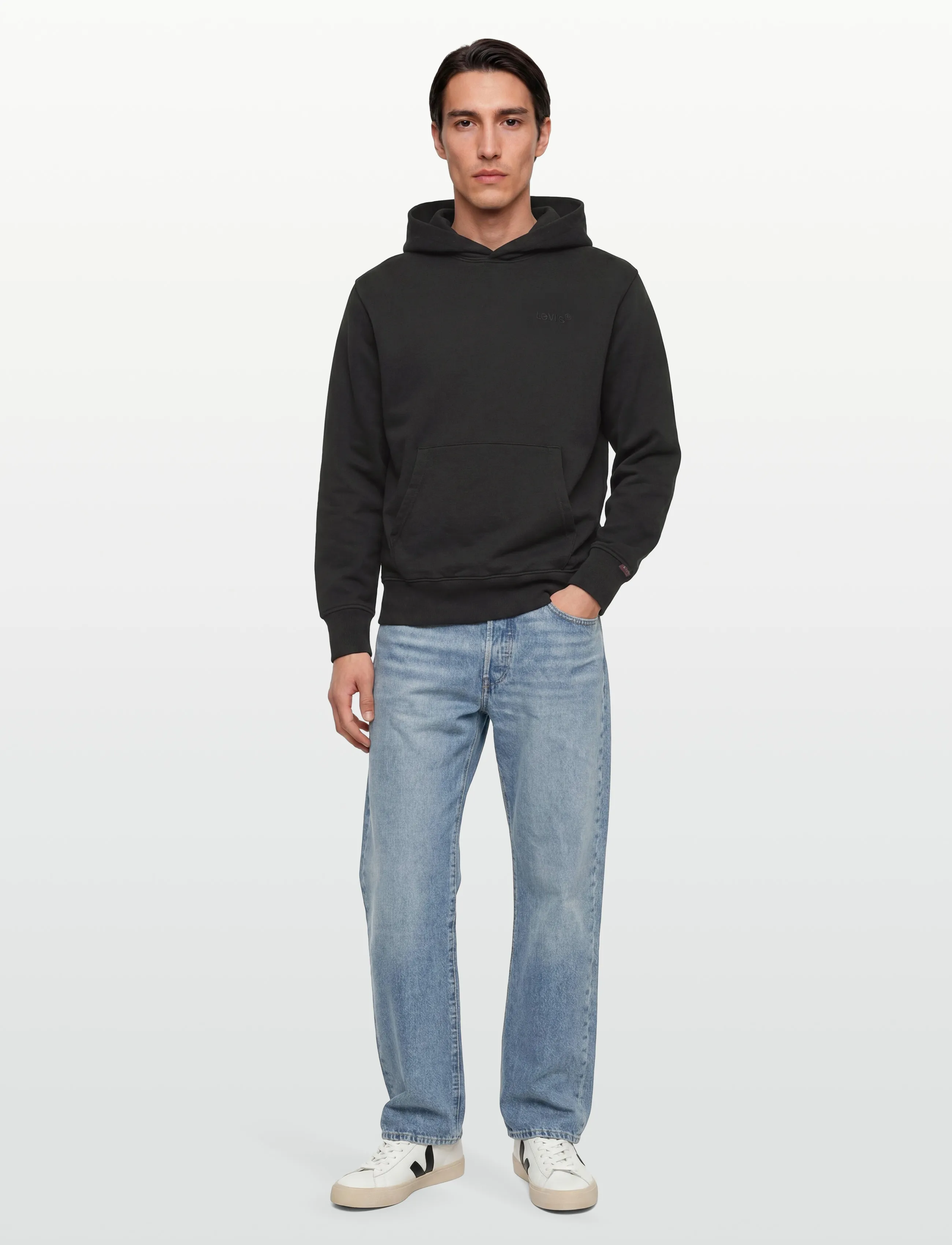 Levi's The Authentic Hoodie Black Aga, L, Sweatshirts & Hoodies, Schwarz - Männerswear