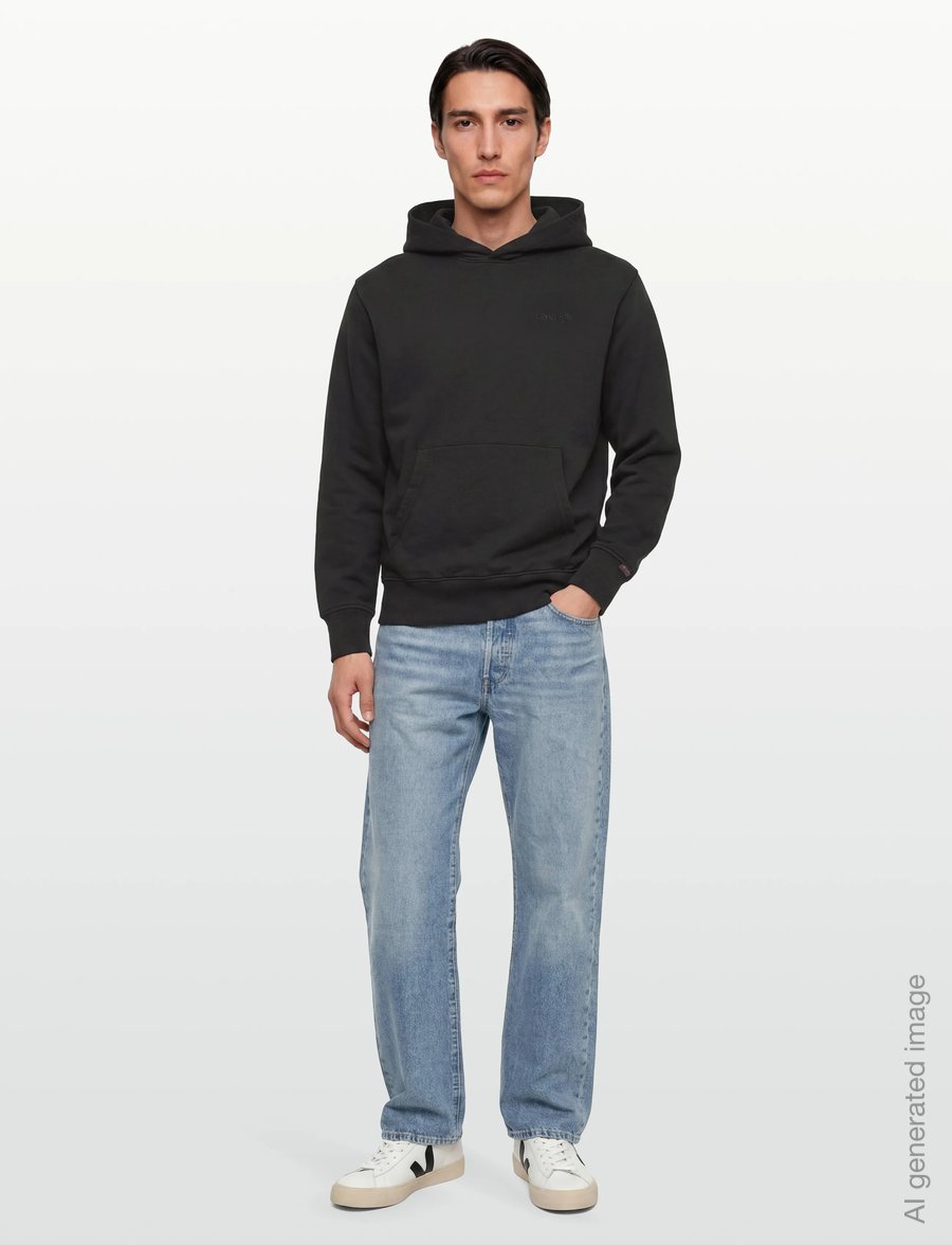 Levi's® - THE AUTHENTIC HOODIE BLACK AGA - hættetrøjer - blacks - 0