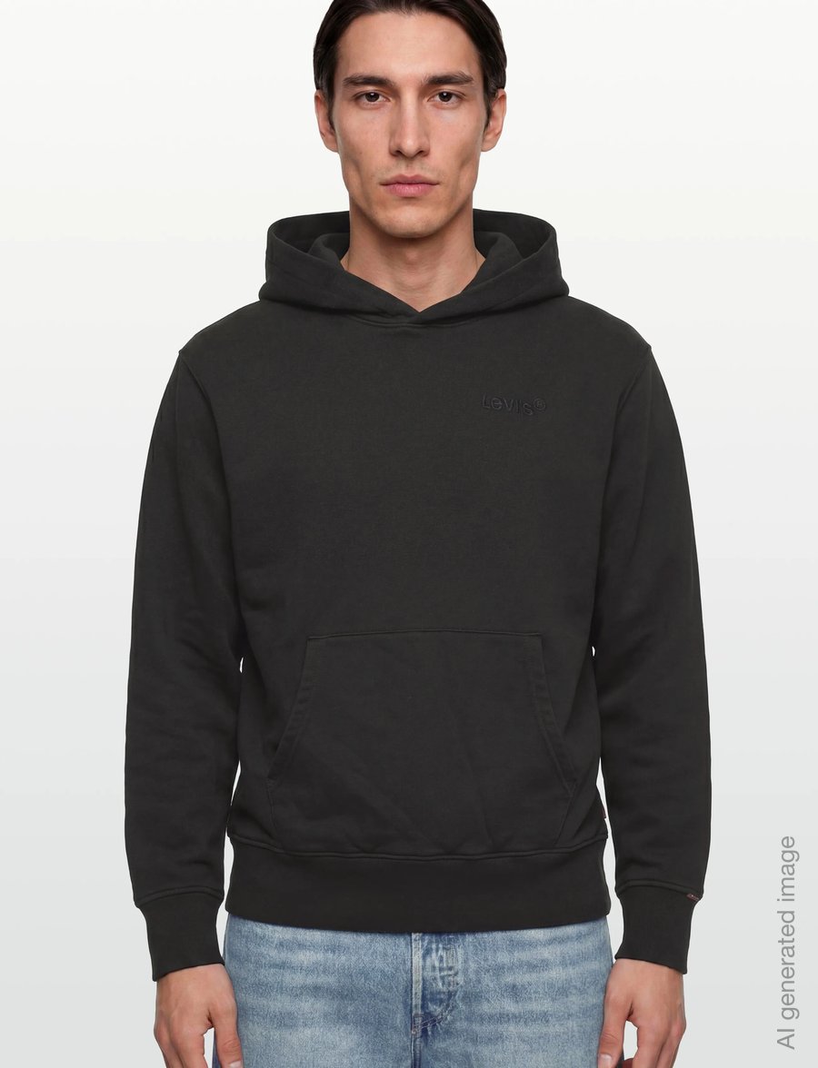 Levi's® - THE AUTHENTIC HOODIE BLACK AGA - hættetrøjer - blacks - 3