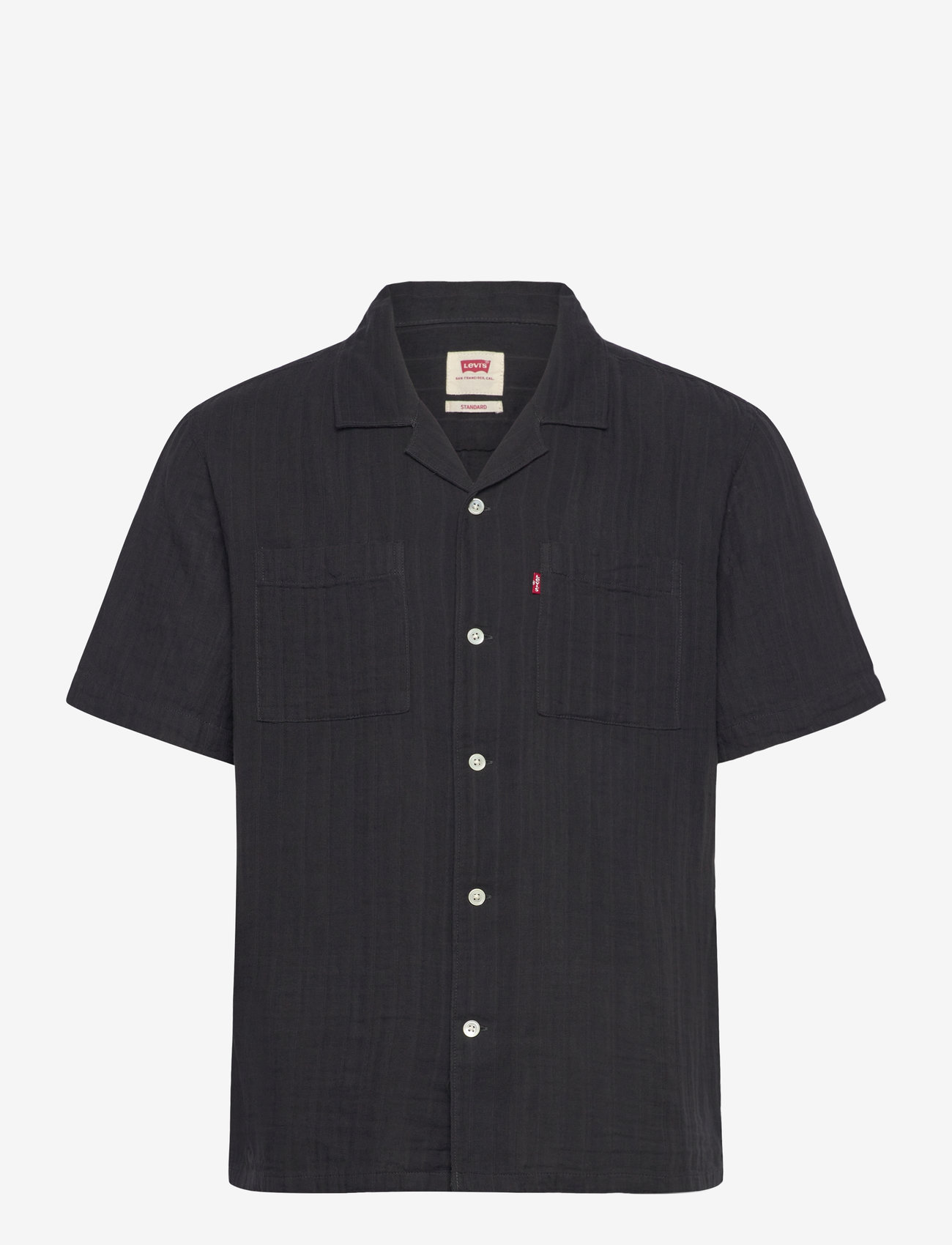 Levi's® - THE STANDARD CAMP SHIRT DARK P - kortärmade skjortor - blacks - 1